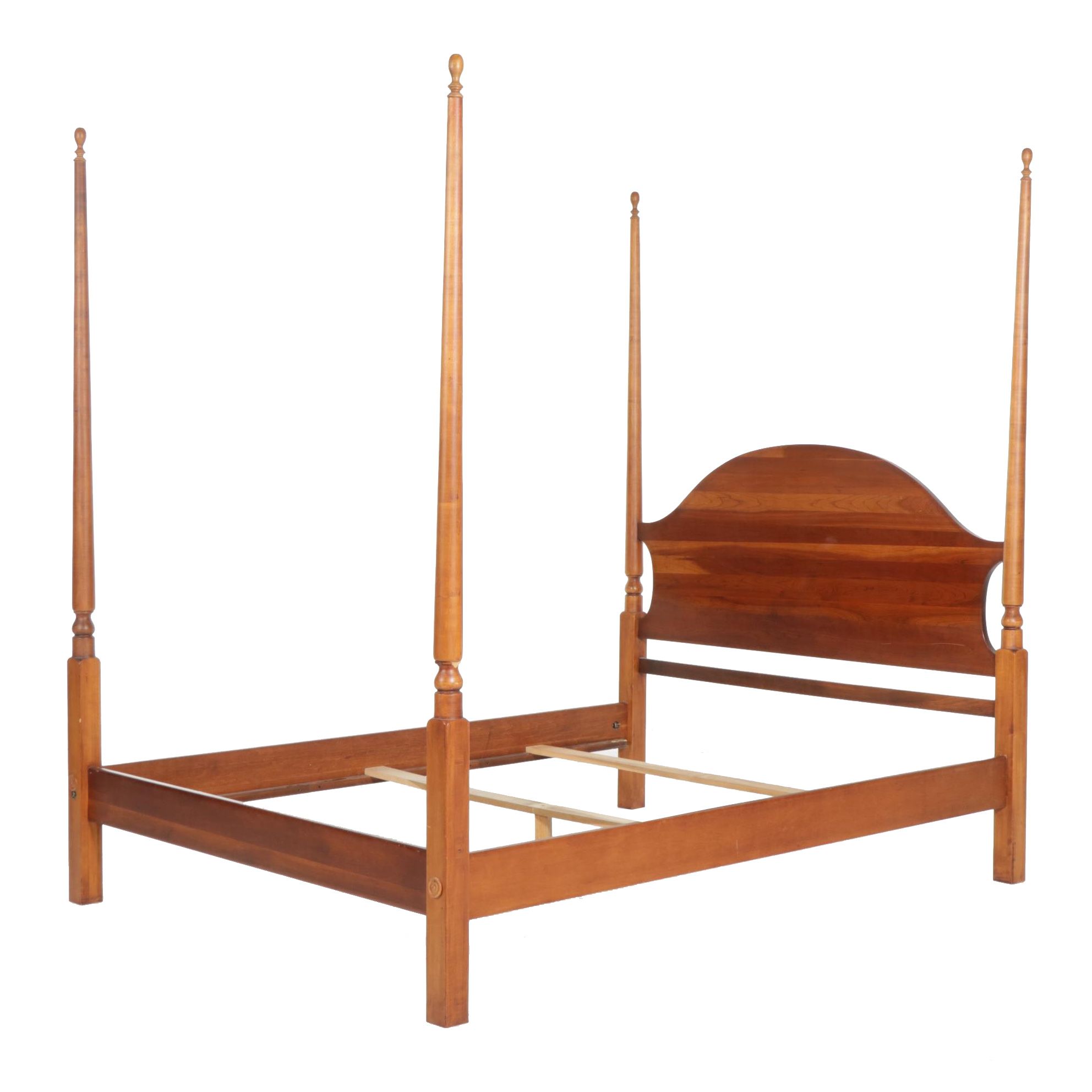 Lexington Furniture Cherry Queen Size Pencil Post Bed