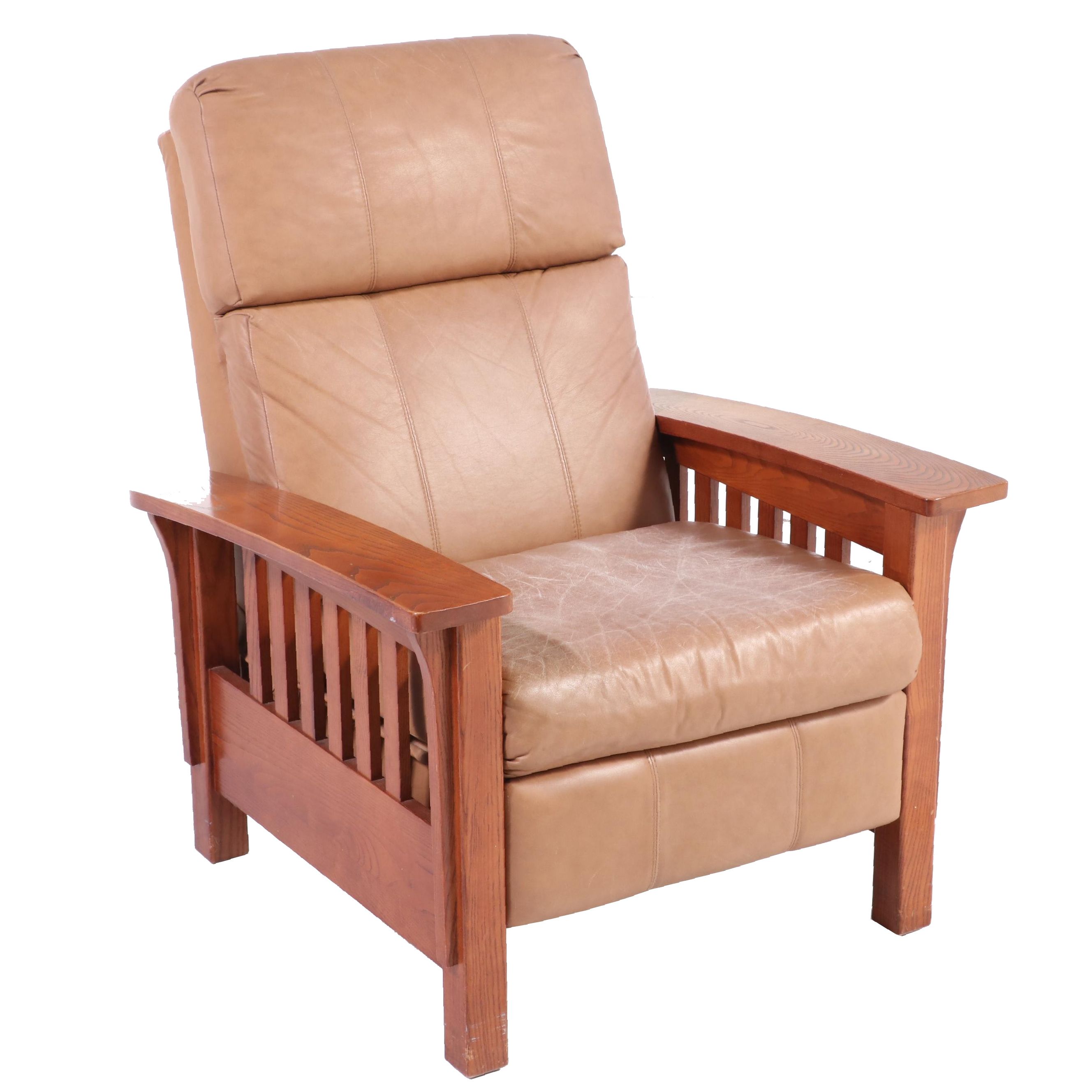 Lane Mission Style Oak Reclining Arm Chair, Mid to Late 20th Century