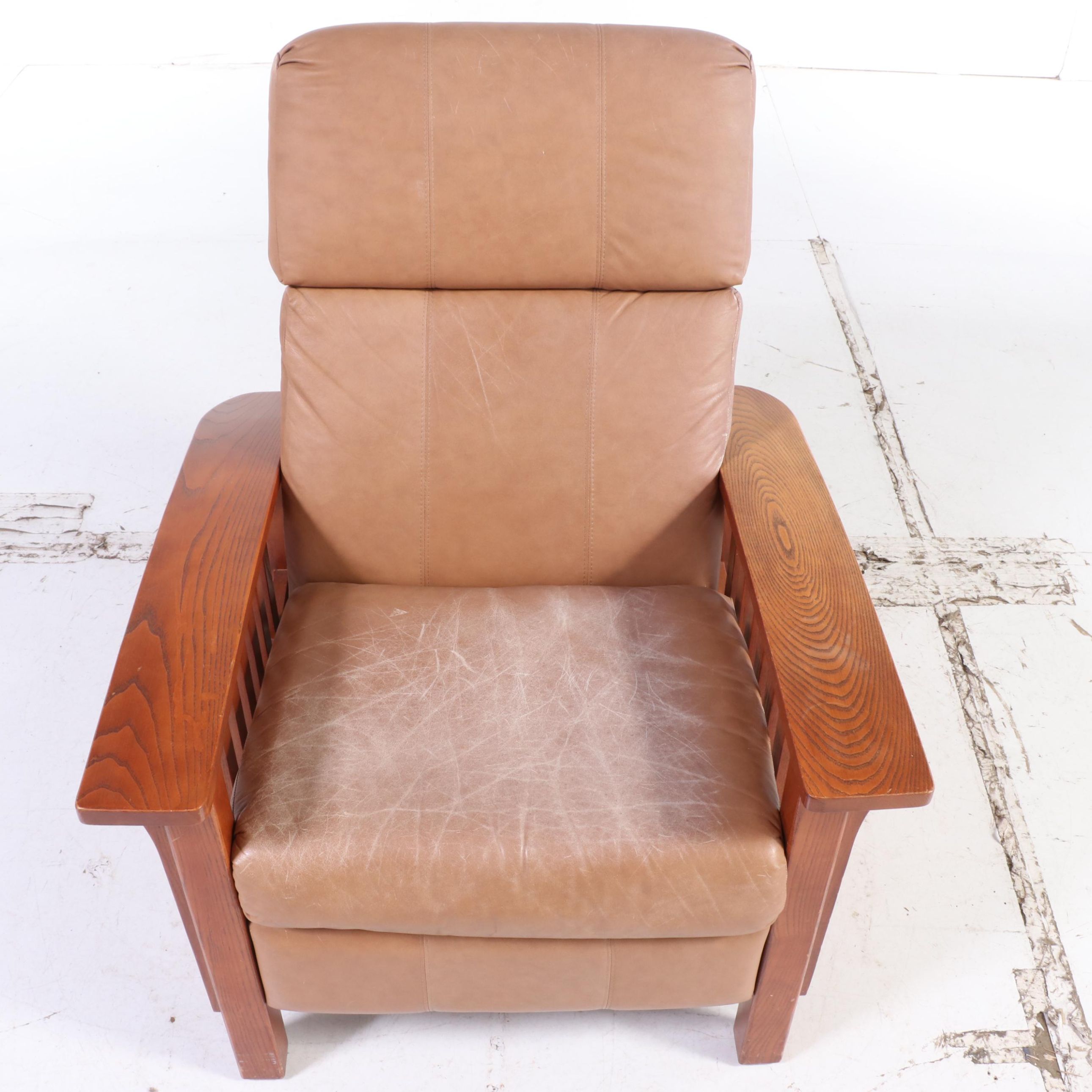 Lane Mission Style Oak Reclining Arm Chair, Mid to Late 20th Century