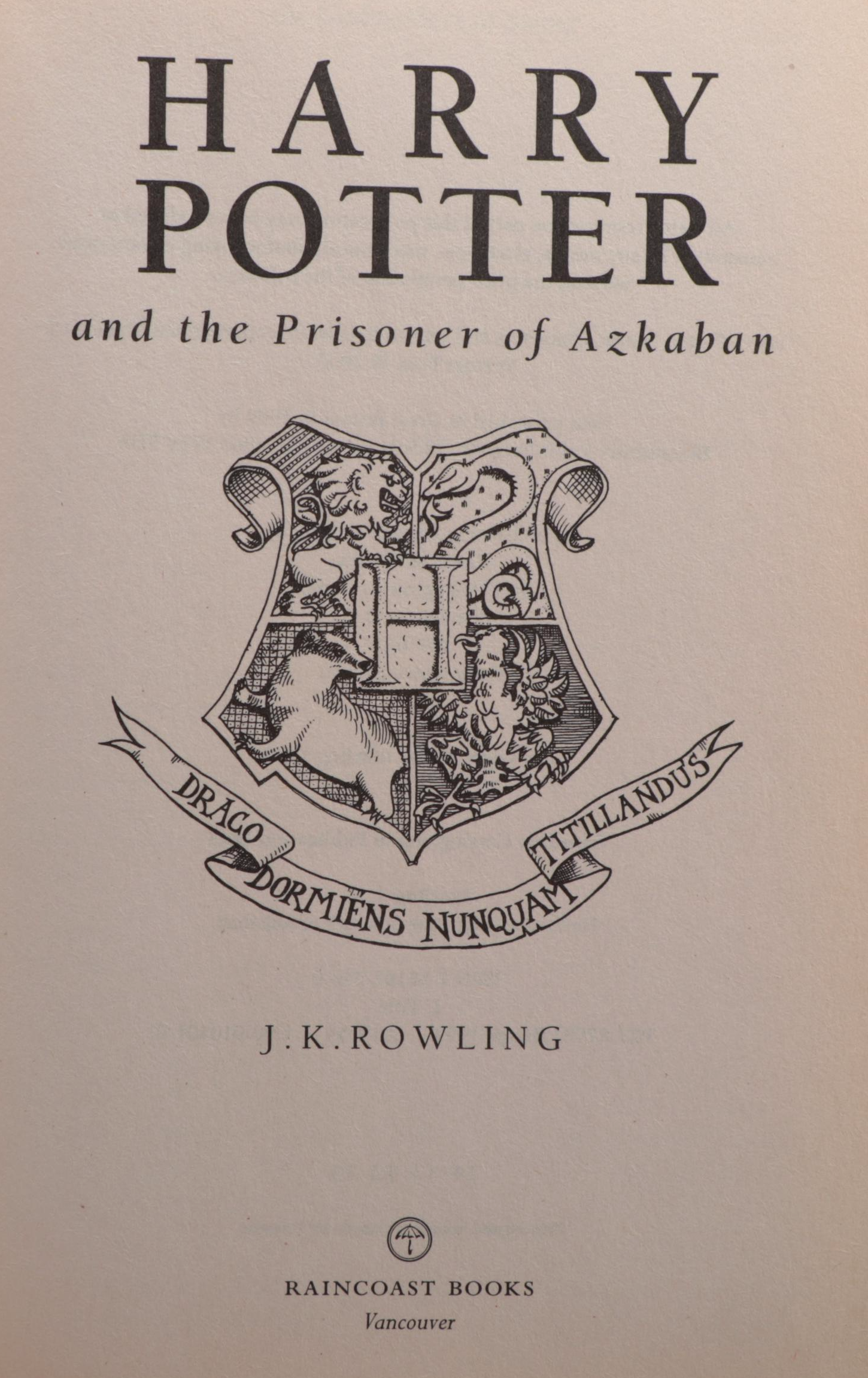 First UK Edition "Harry Potter" Books with Canadian Editions and More