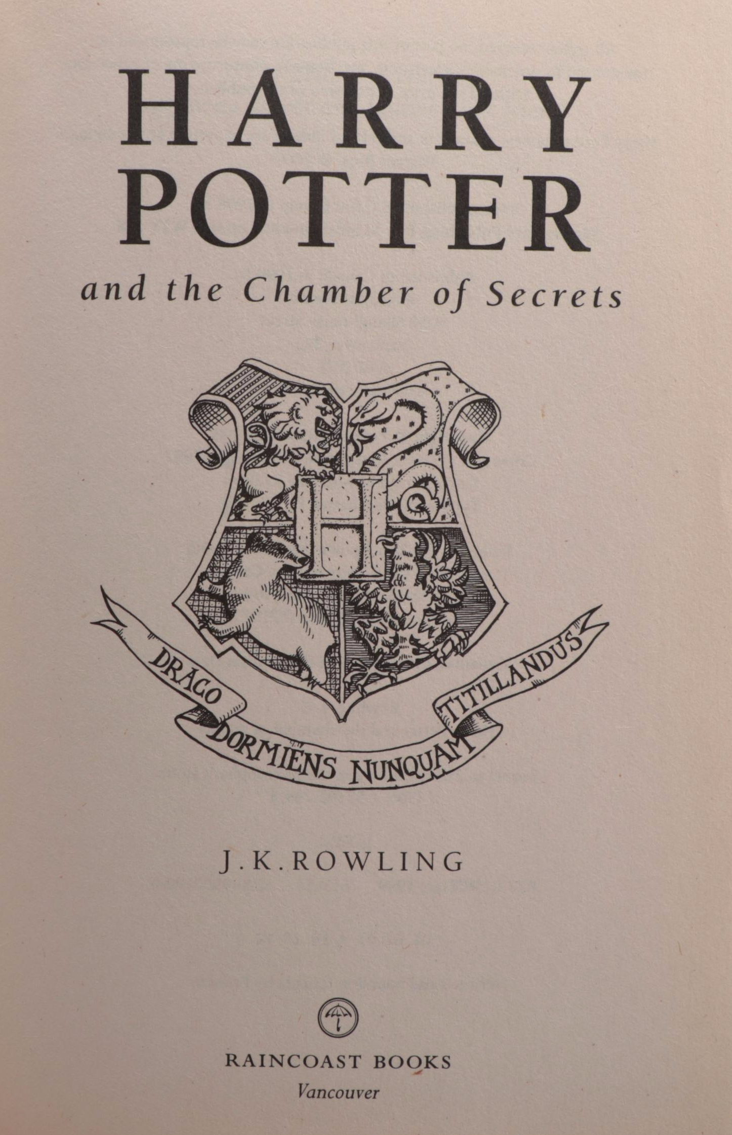 First UK Edition "Harry Potter" Books with Canadian Editions and More