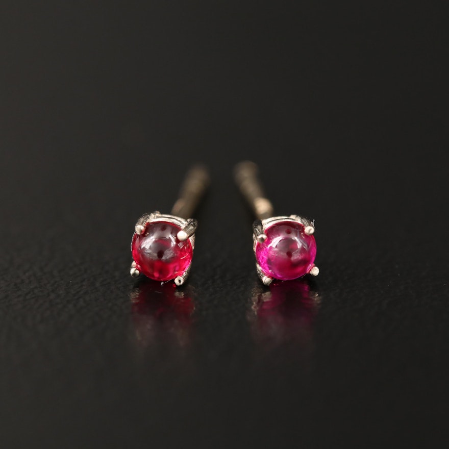 14K Ruby Stud Earrings