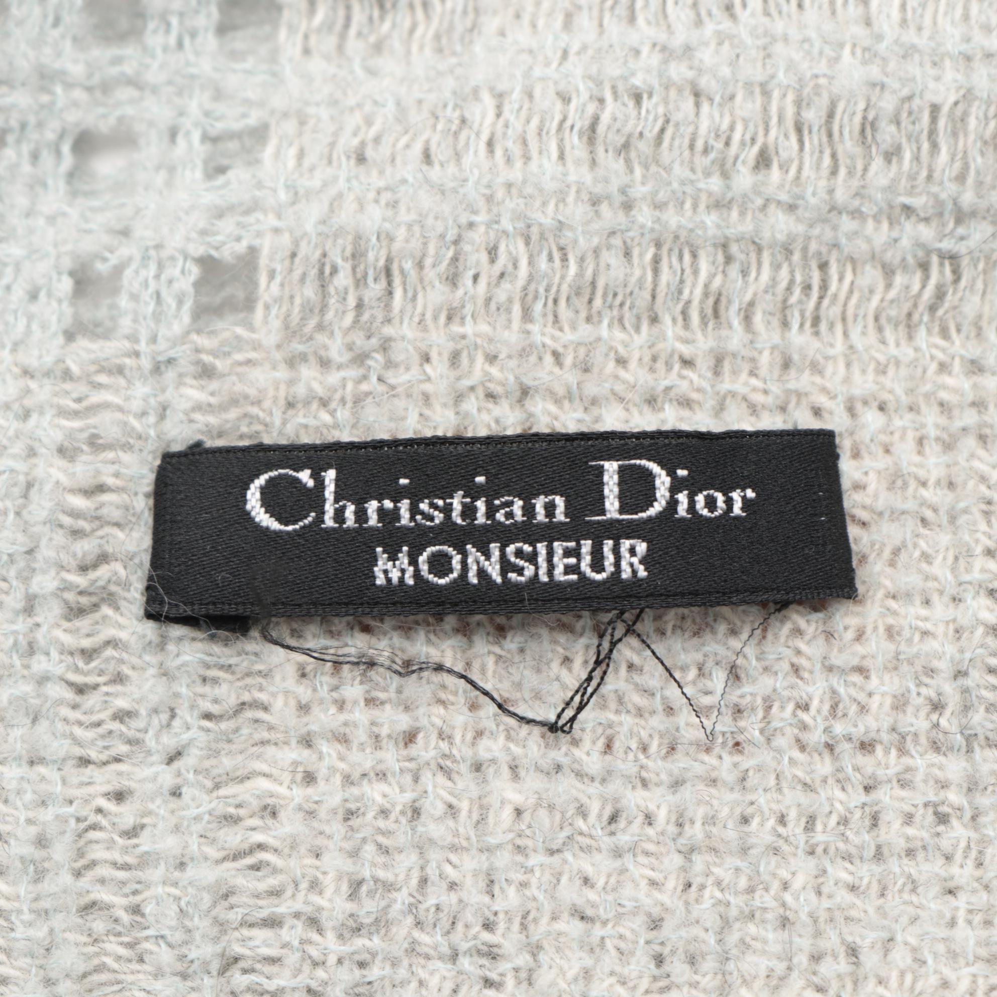 Christian Dior Monsieur Woven Fringed Scarf