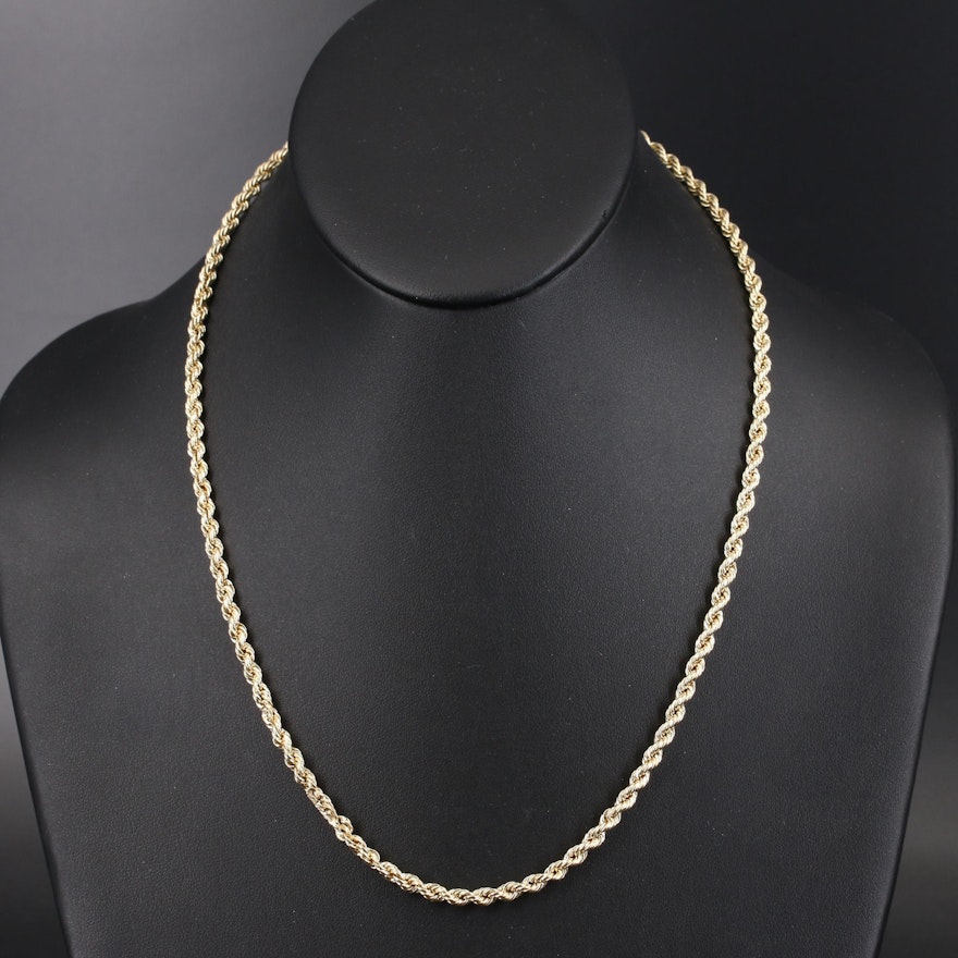 14K Rope Link Necklace