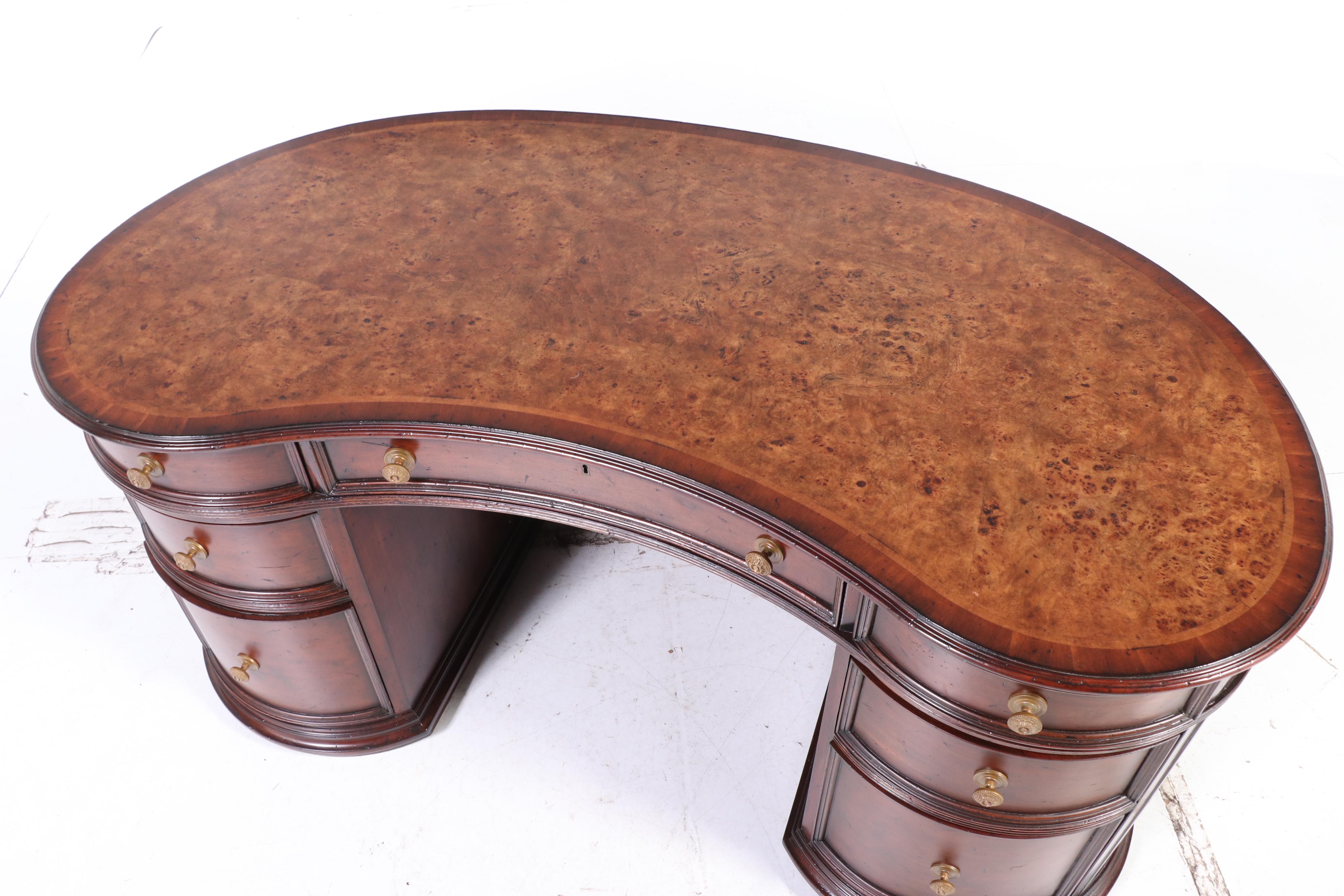 Stanley Furniture "Arrondissement" Kidney Shaped Desk and "Volute" Chair