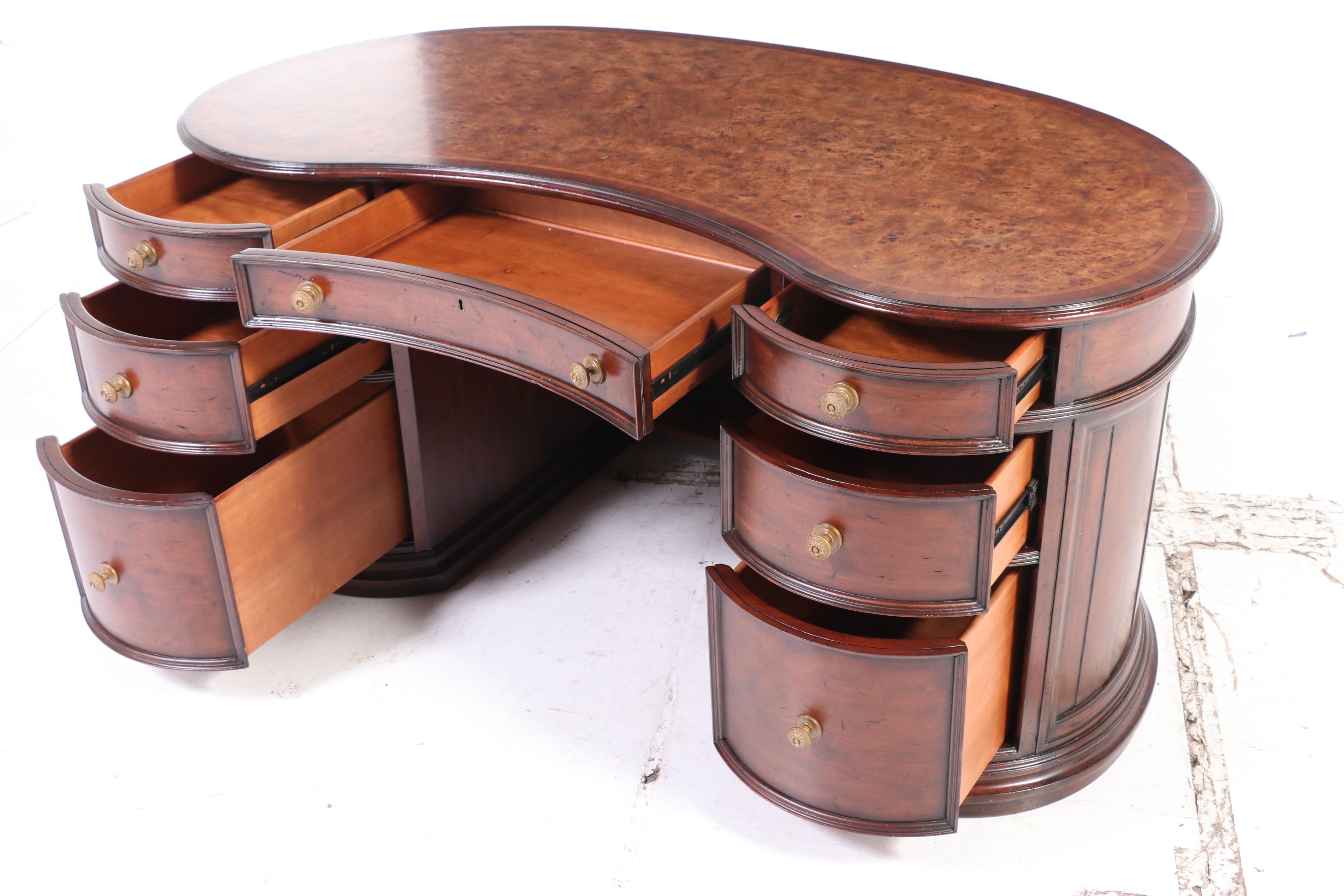 Stanley Furniture "Arrondissement" Kidney Shaped Desk and "Volute" Chair