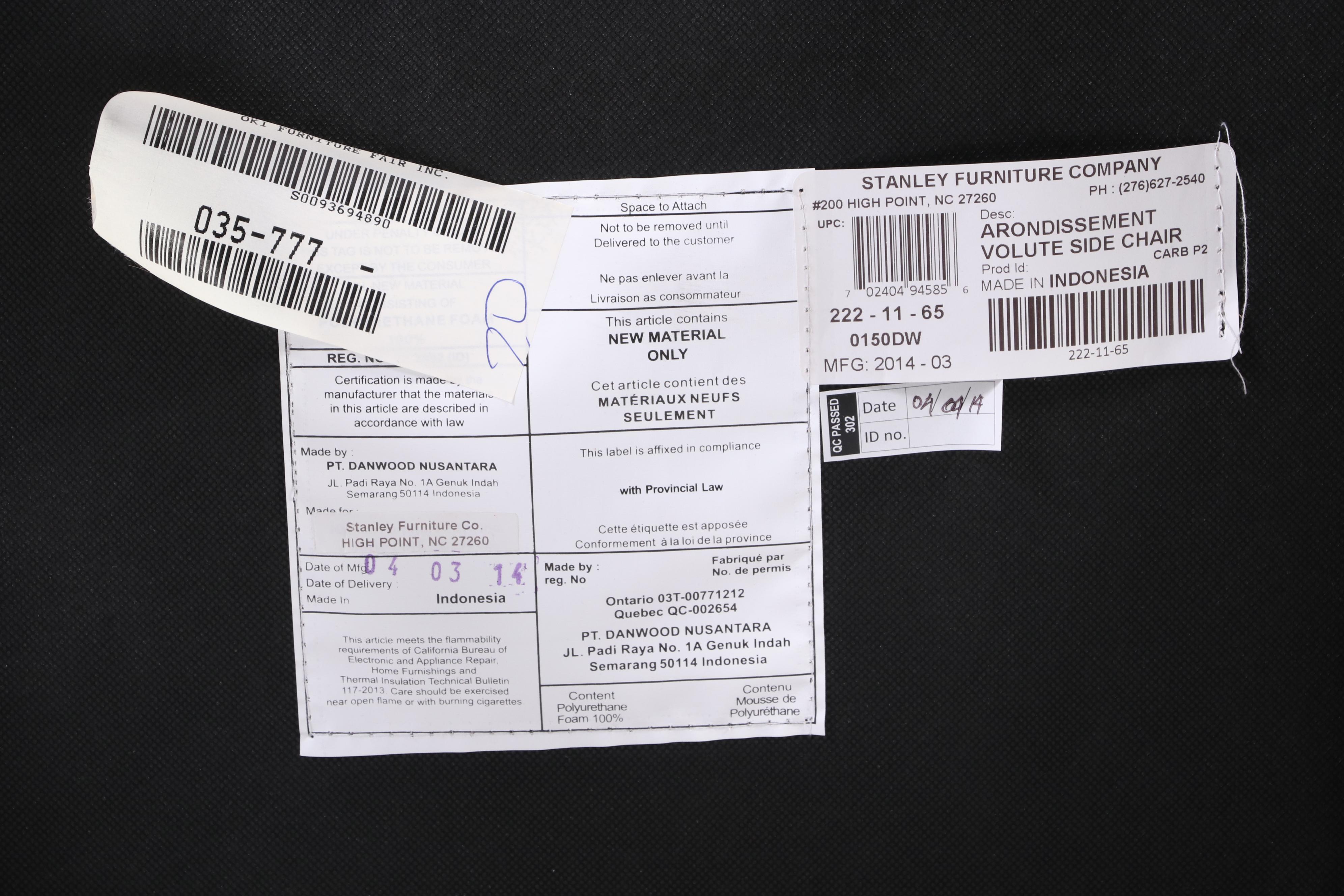 Stanley Furniture "Arrondissement" Kidney Shaped Desk and "Volute" Chair