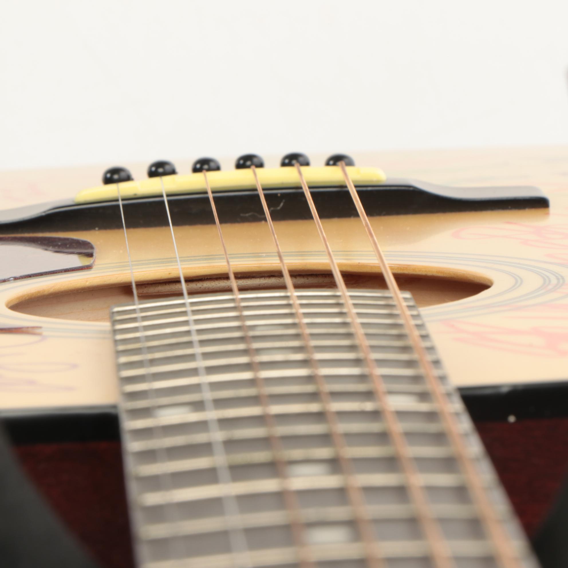 Acoustic Guitar Autographed by Members of Creed, Diamond Rio, The Dixie Chicks