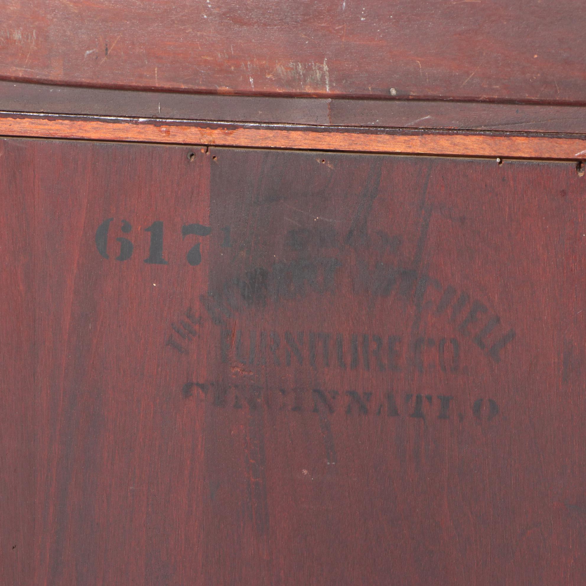 Robert Mitchell Furniture Co. Mahogany-Stained and Mirrored Glass Music Cabinet