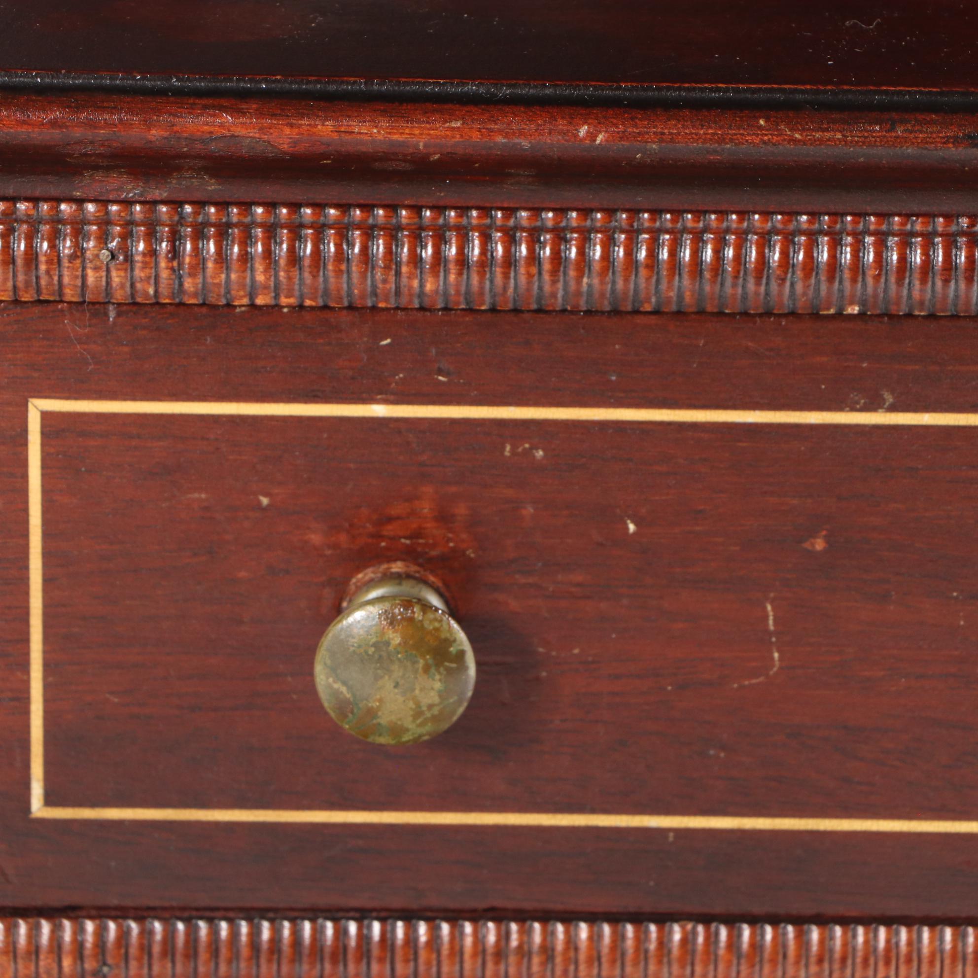 Robert Mitchell Furniture Co. Mahogany-Stained and Mirrored Glass Music Cabinet