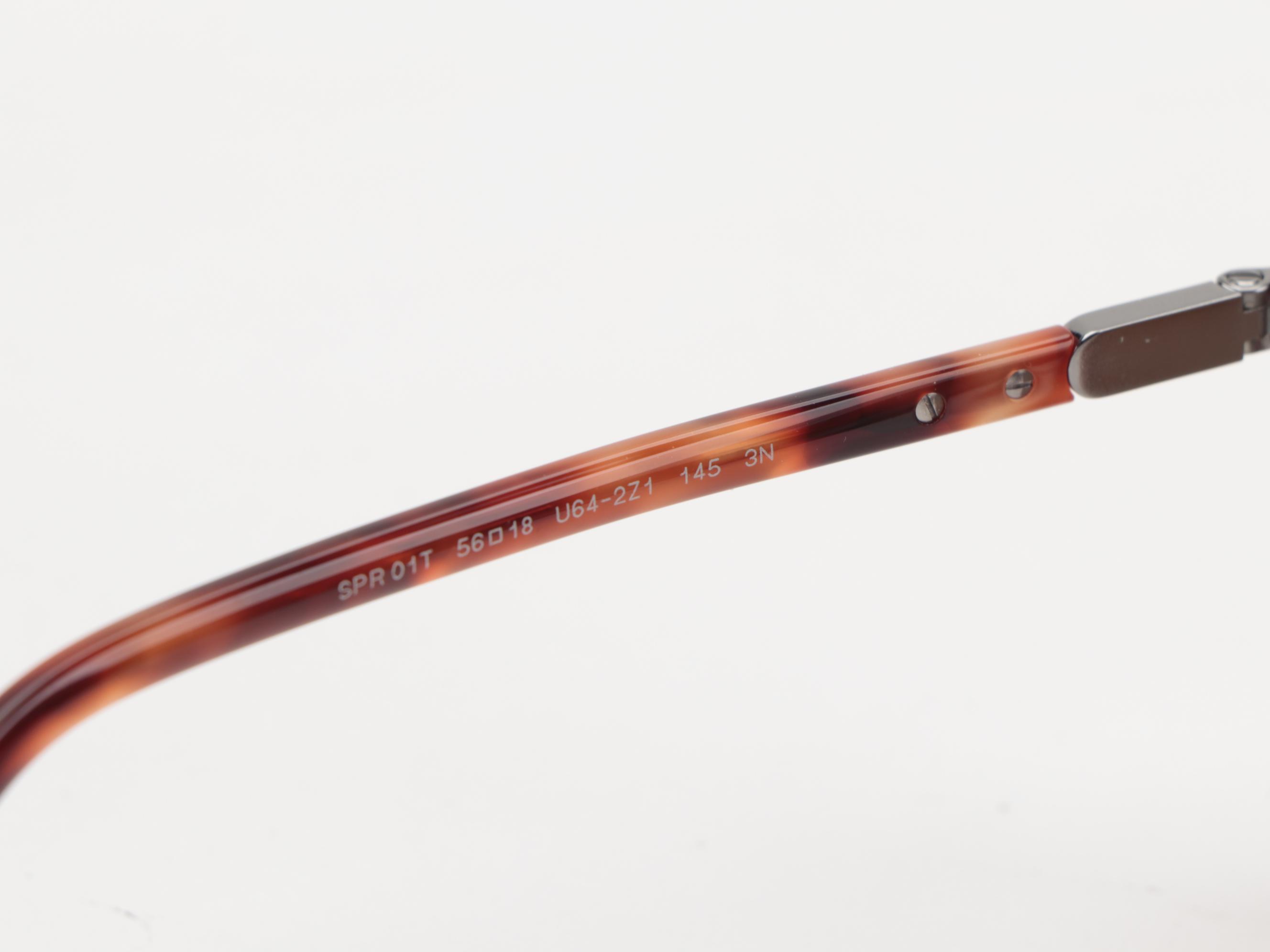 Prada SPR 01T Aviator Sunglasses in Red Tortoise Acetate