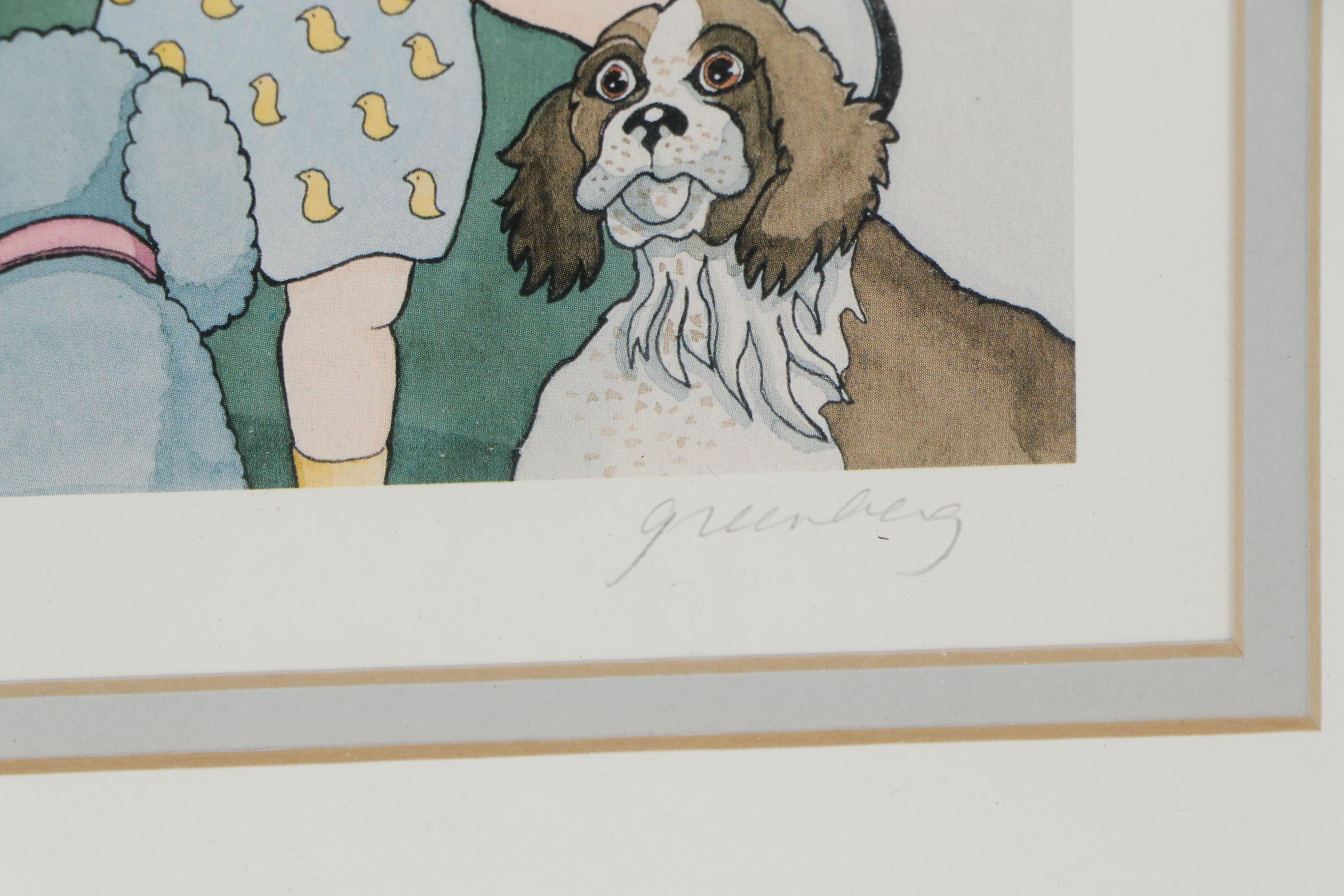 Frances Greenberg Offset Lithograph "Annual Pet Show," Late 20th Century