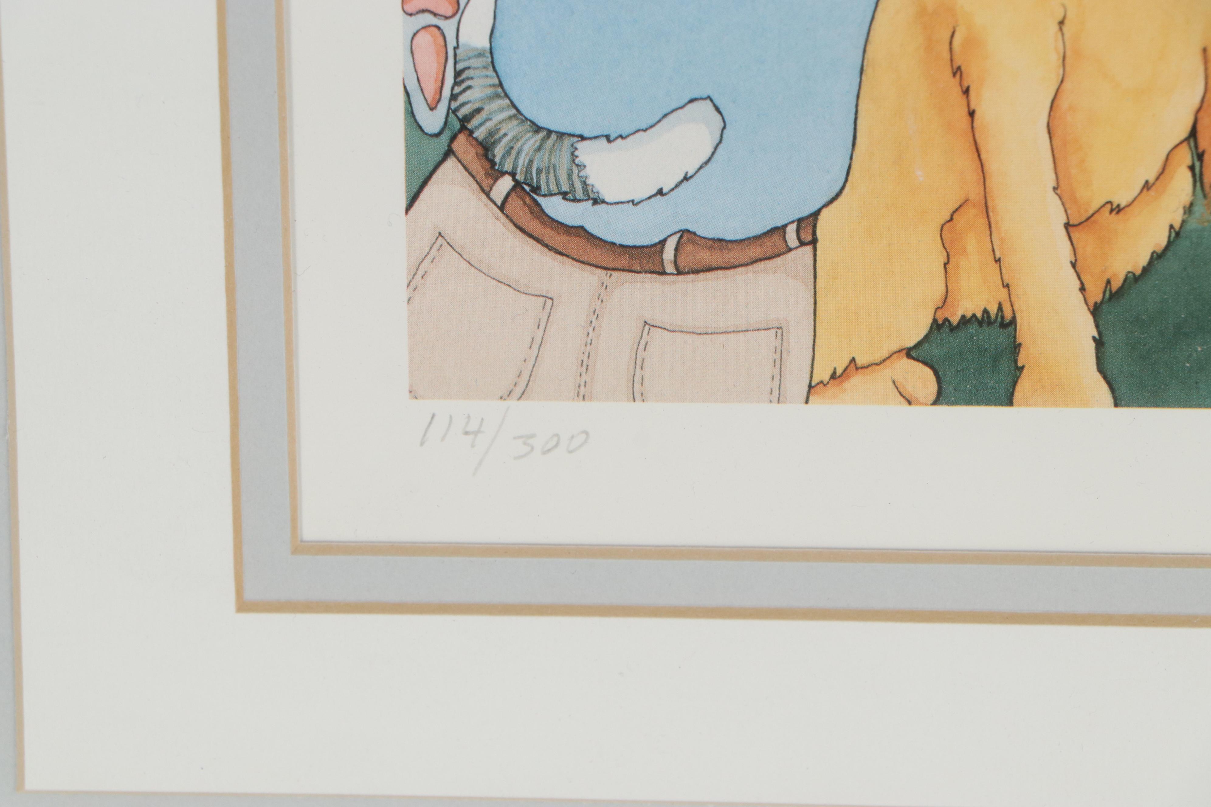 Frances Greenberg Offset Lithograph "Annual Pet Show," Late 20th Century