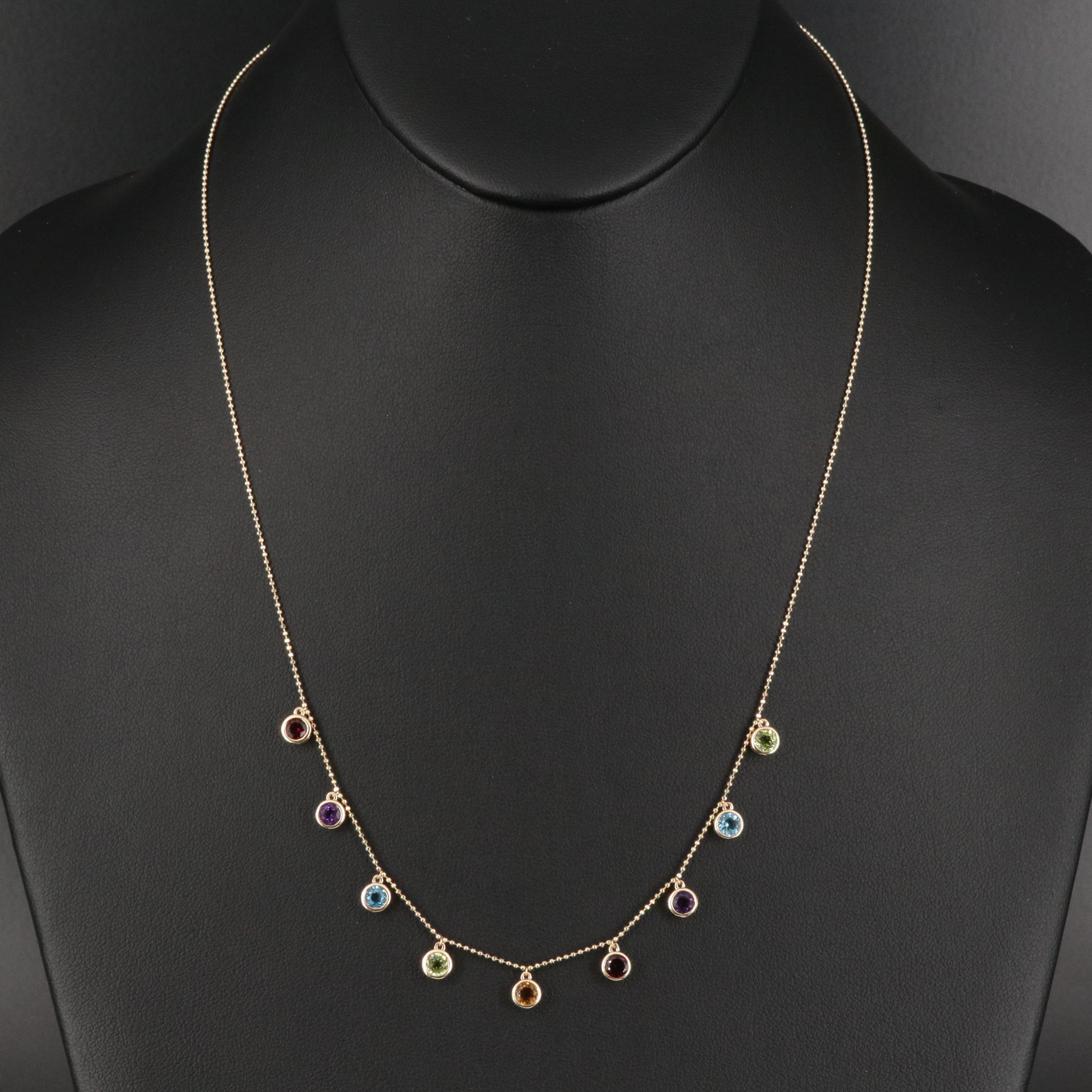 EFFY 14K Multi-Gemstone Station Necklace