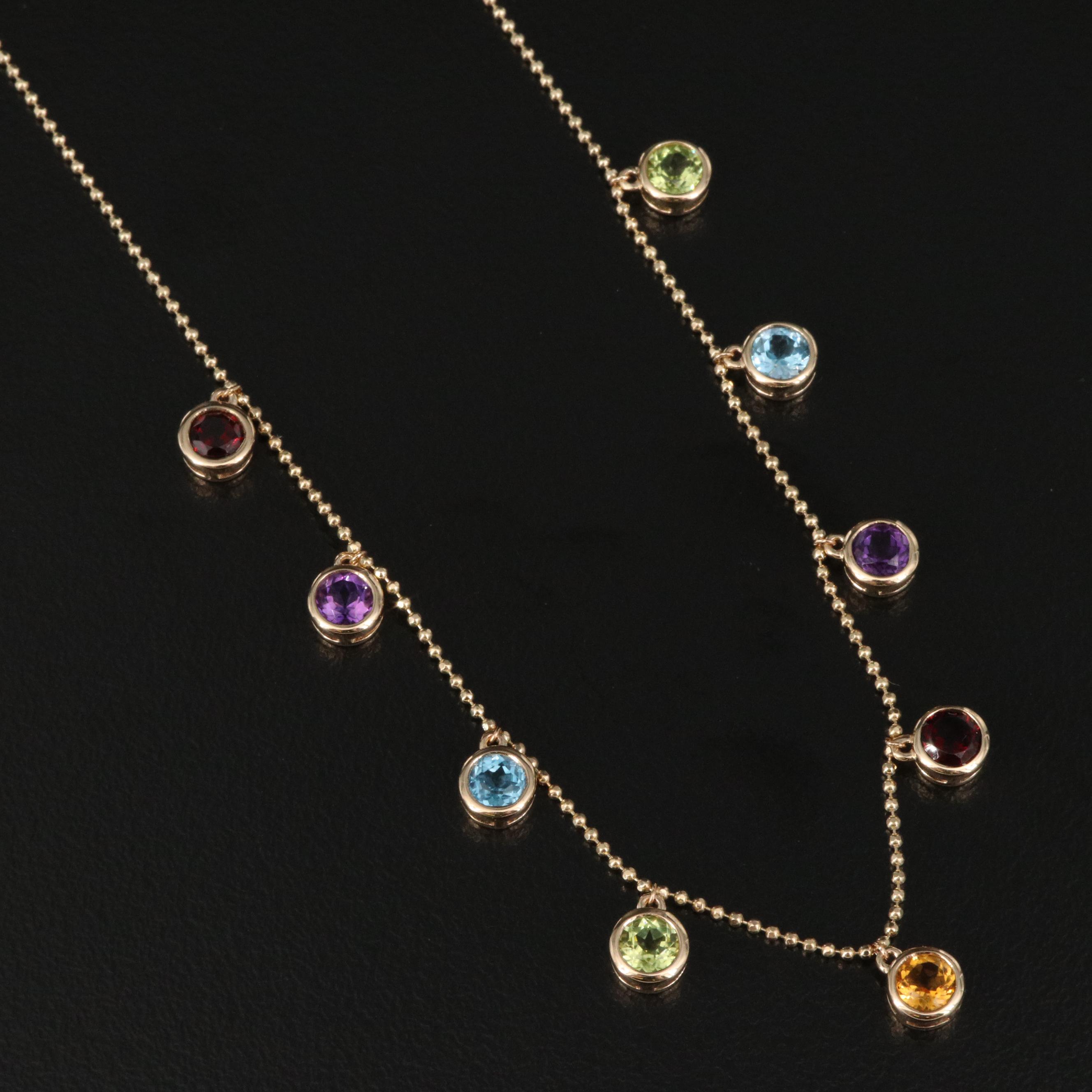 EFFY 14K Multi-Gemstone Station Necklace