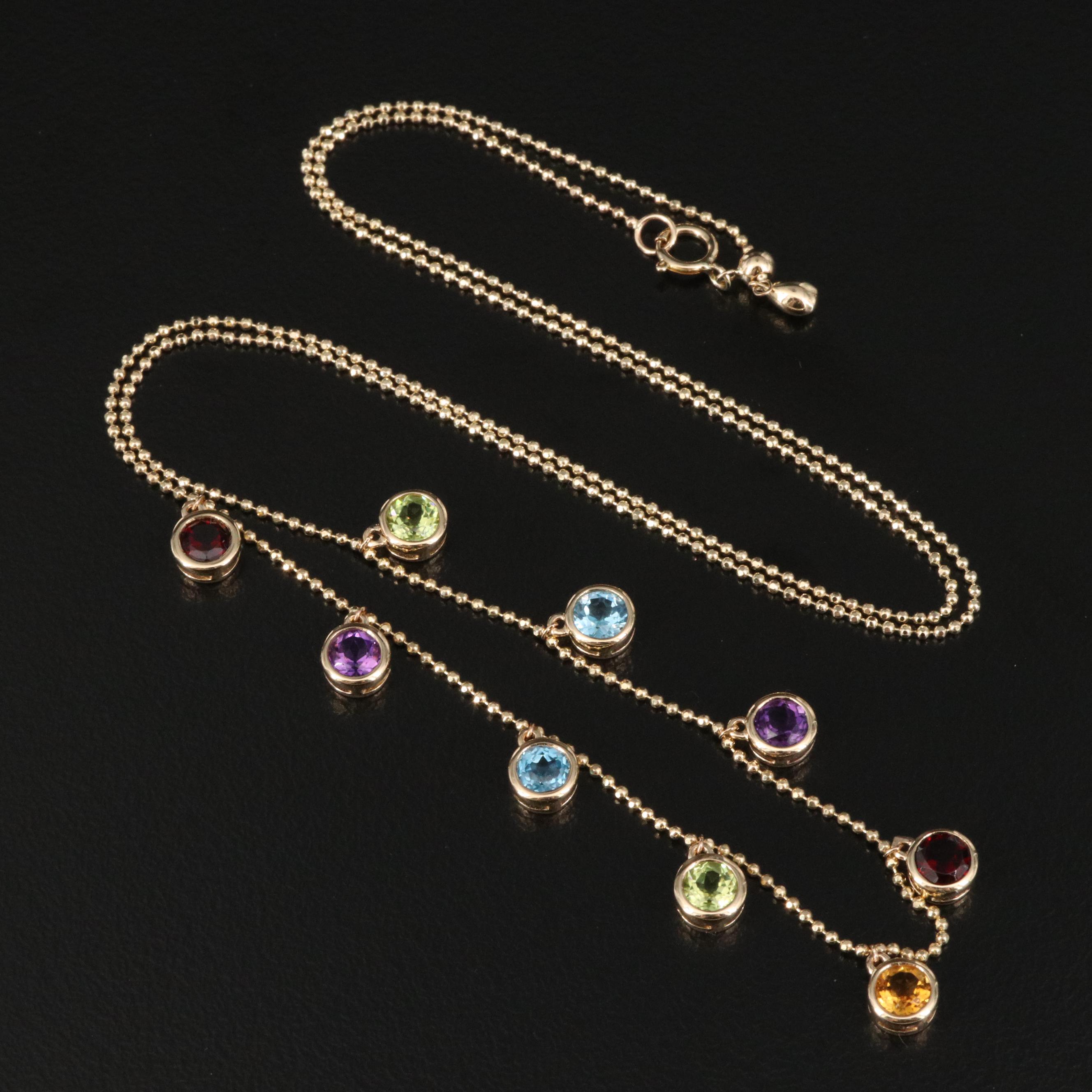 EFFY 14K Multi-Gemstone Station Necklace