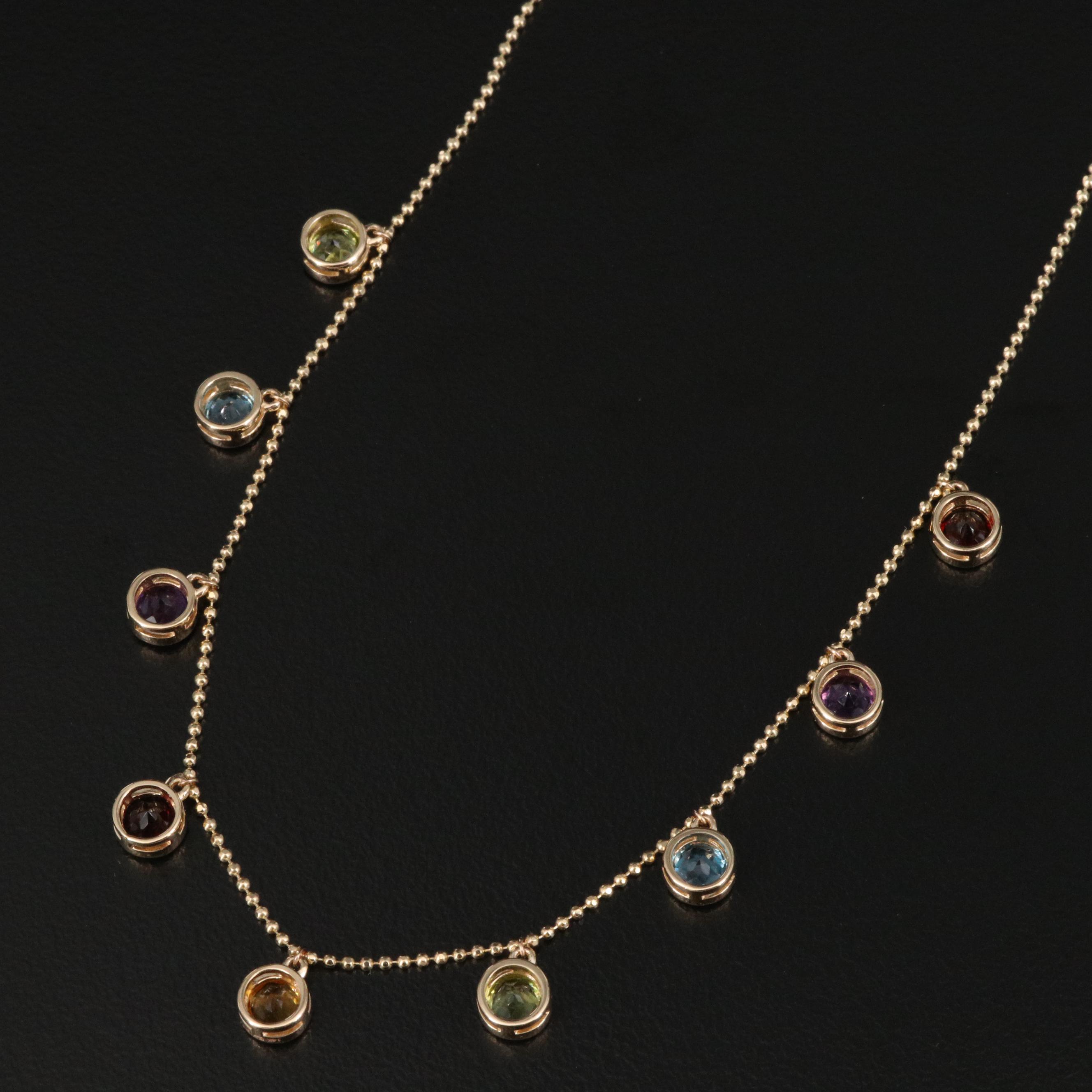 EFFY 14K Multi-Gemstone Station Necklace