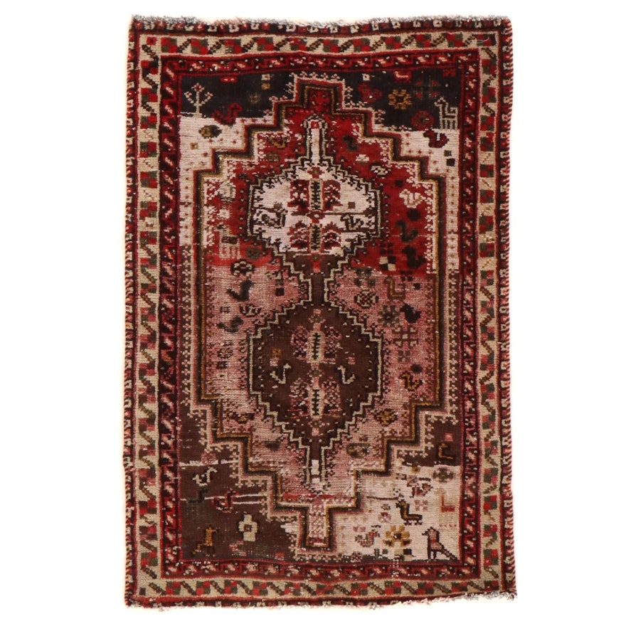 3'1 x 4'9 Hand-Knotted Persian Shiraz Accent Rug