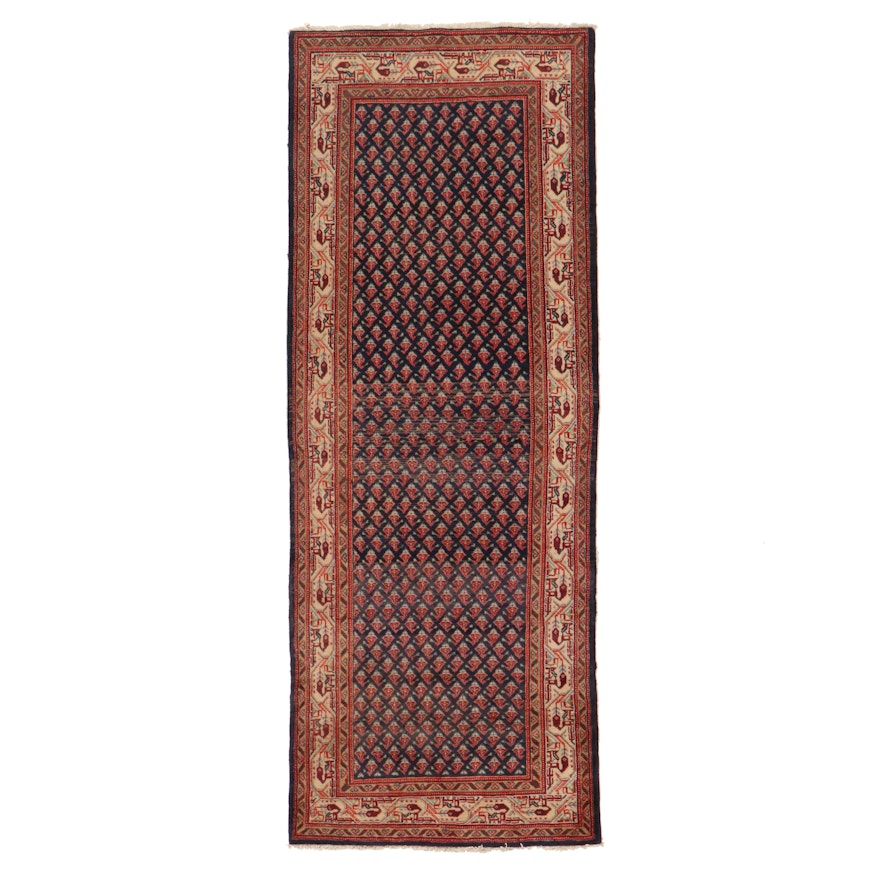 3'9 x 10'3 Hand-Knotted Indo-Persian Mir Long Rug