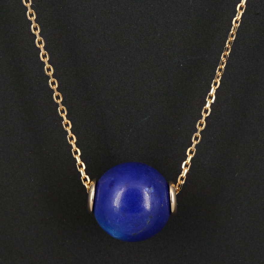 EFFY 14K Lapis Lazuli Bead Pendant Necklace