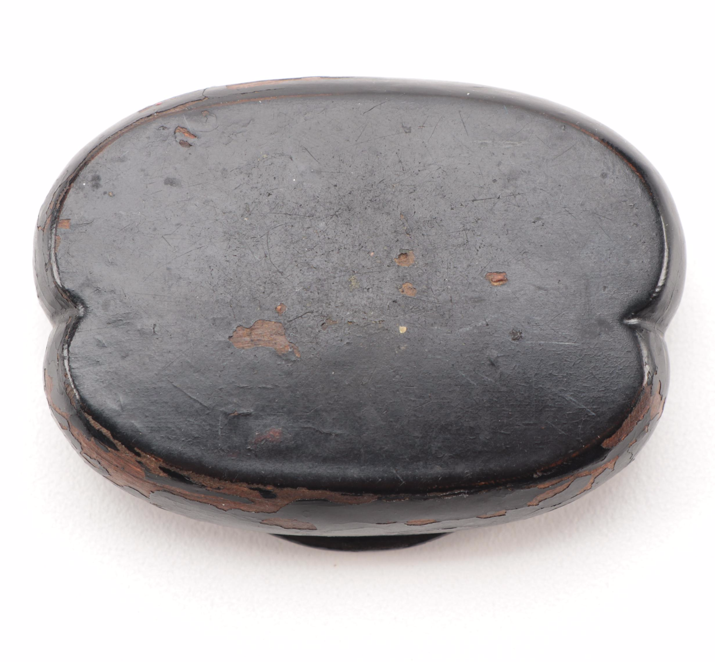 French Hand-Painted Papier-Mâché Snuff Box,  19th Century