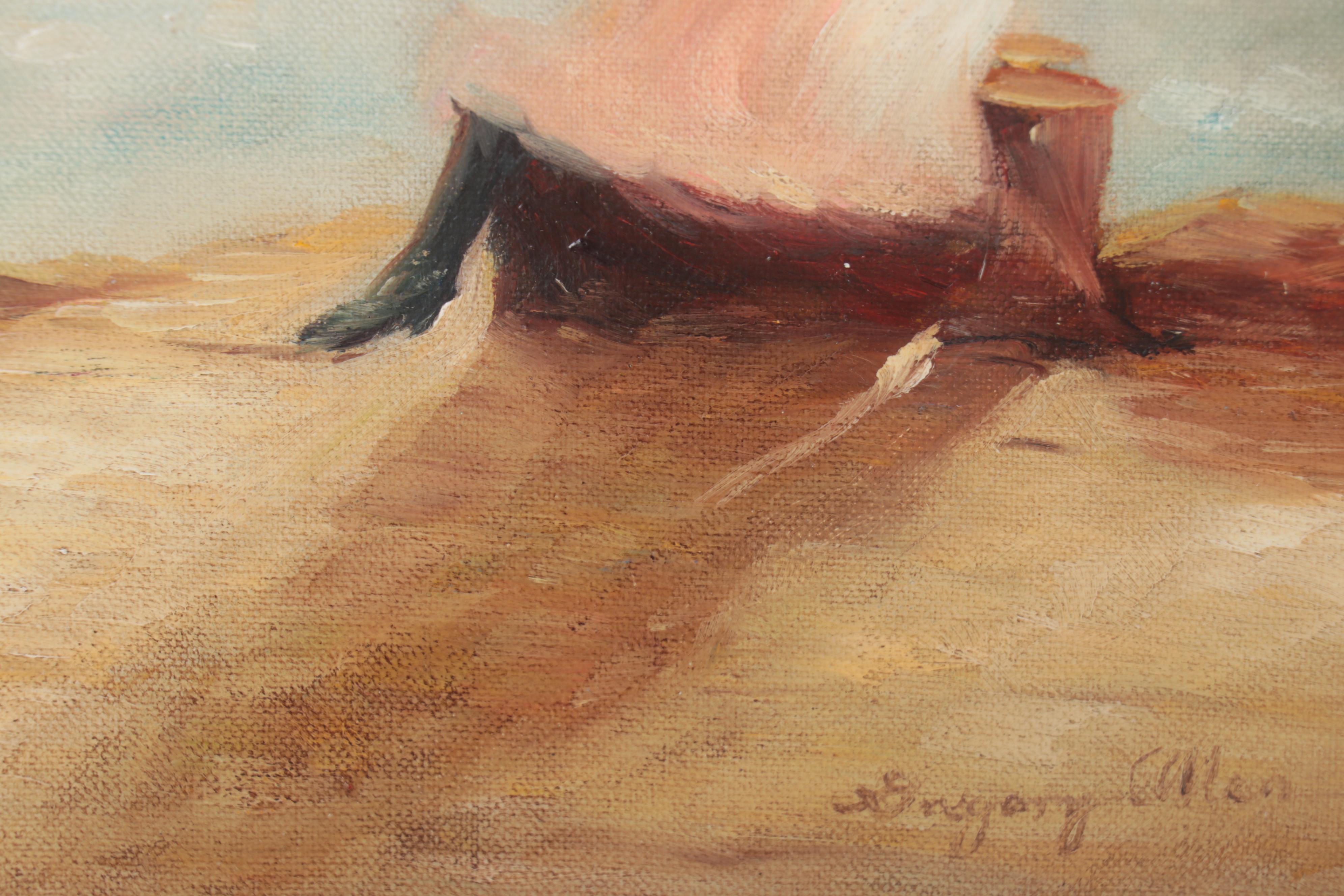 Oil Painting after Philip Wilson Steer "Young Woman at the Beach"