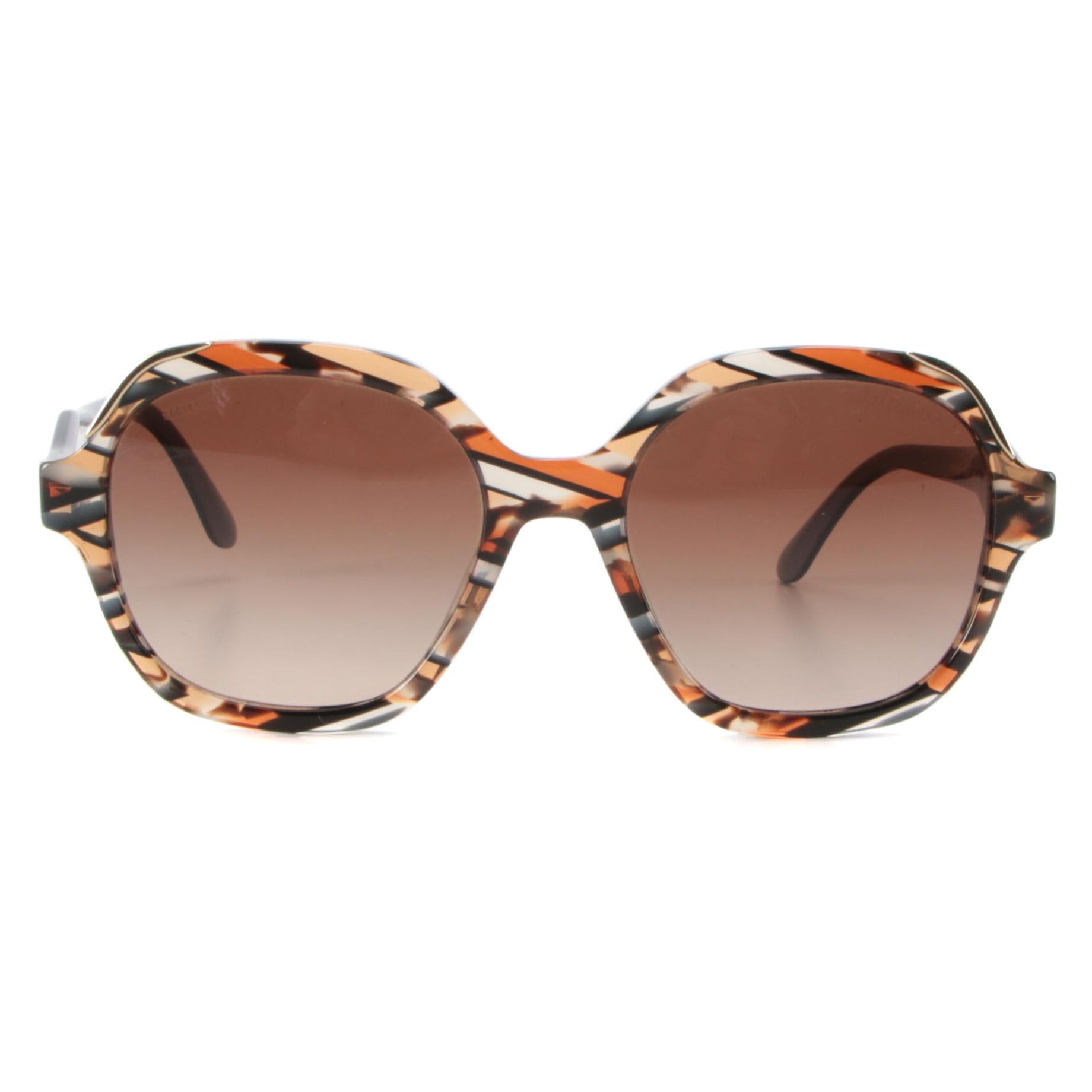 Prada SPR 06U Geometric Havana Avio/Blue Sunglasses