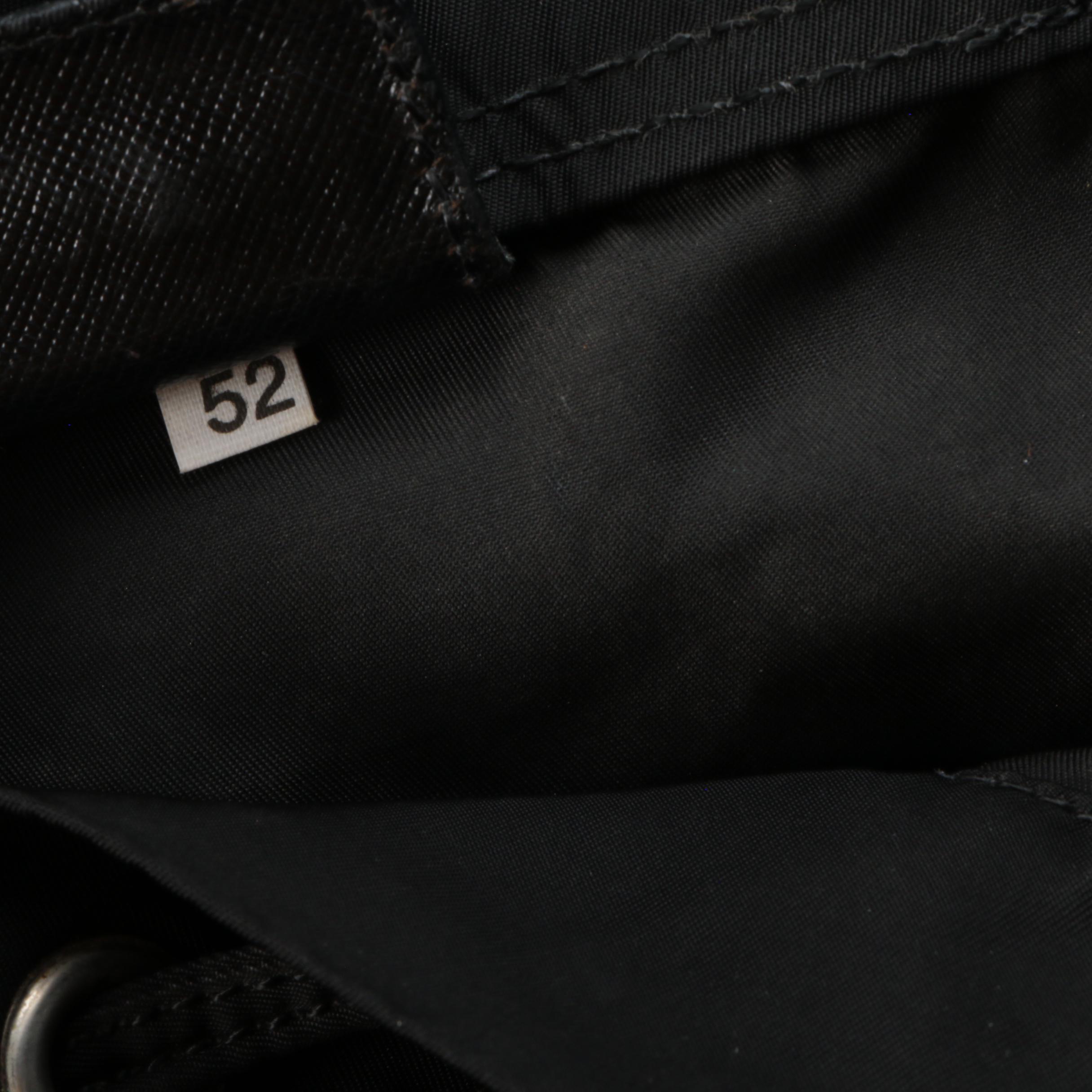 Prada Backpack Purse in Black Tessuto Nylon with Saffiano Leather Trim