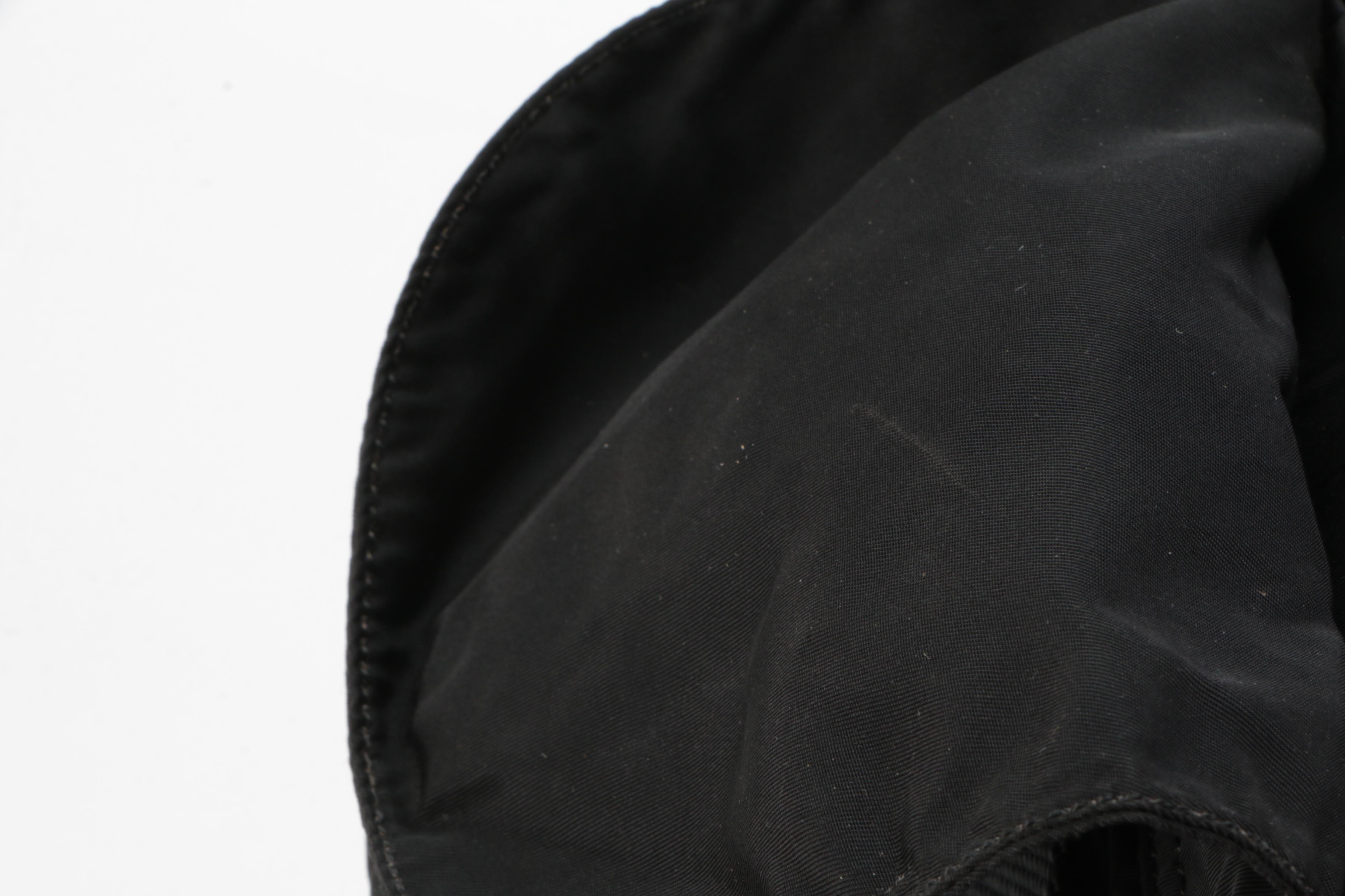 Prada Backpack Purse in Black Tessuto Nylon with Saffiano Leather Trim