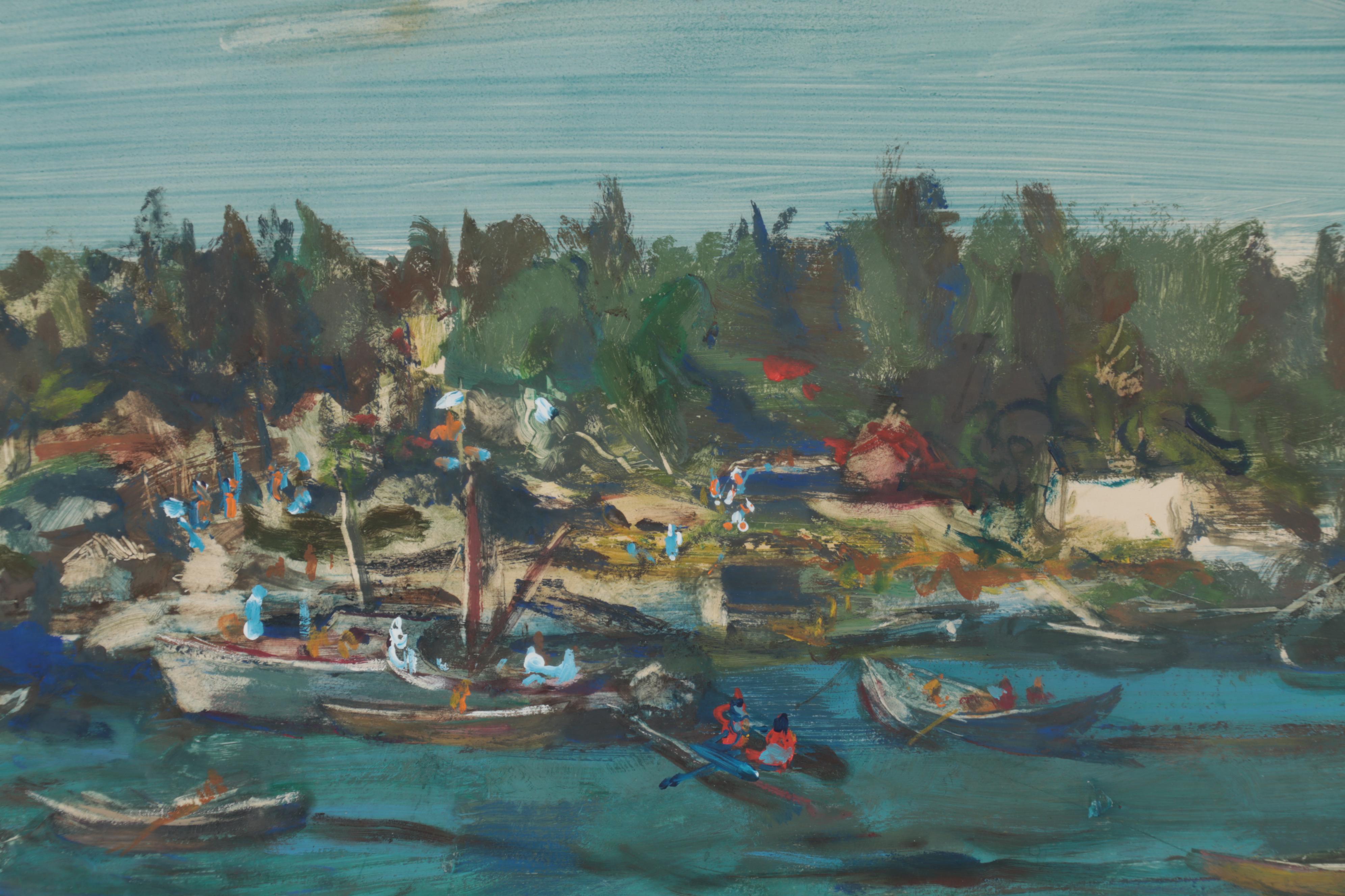 Paul Chidlaw Landscape Watercolor Painting, 1966