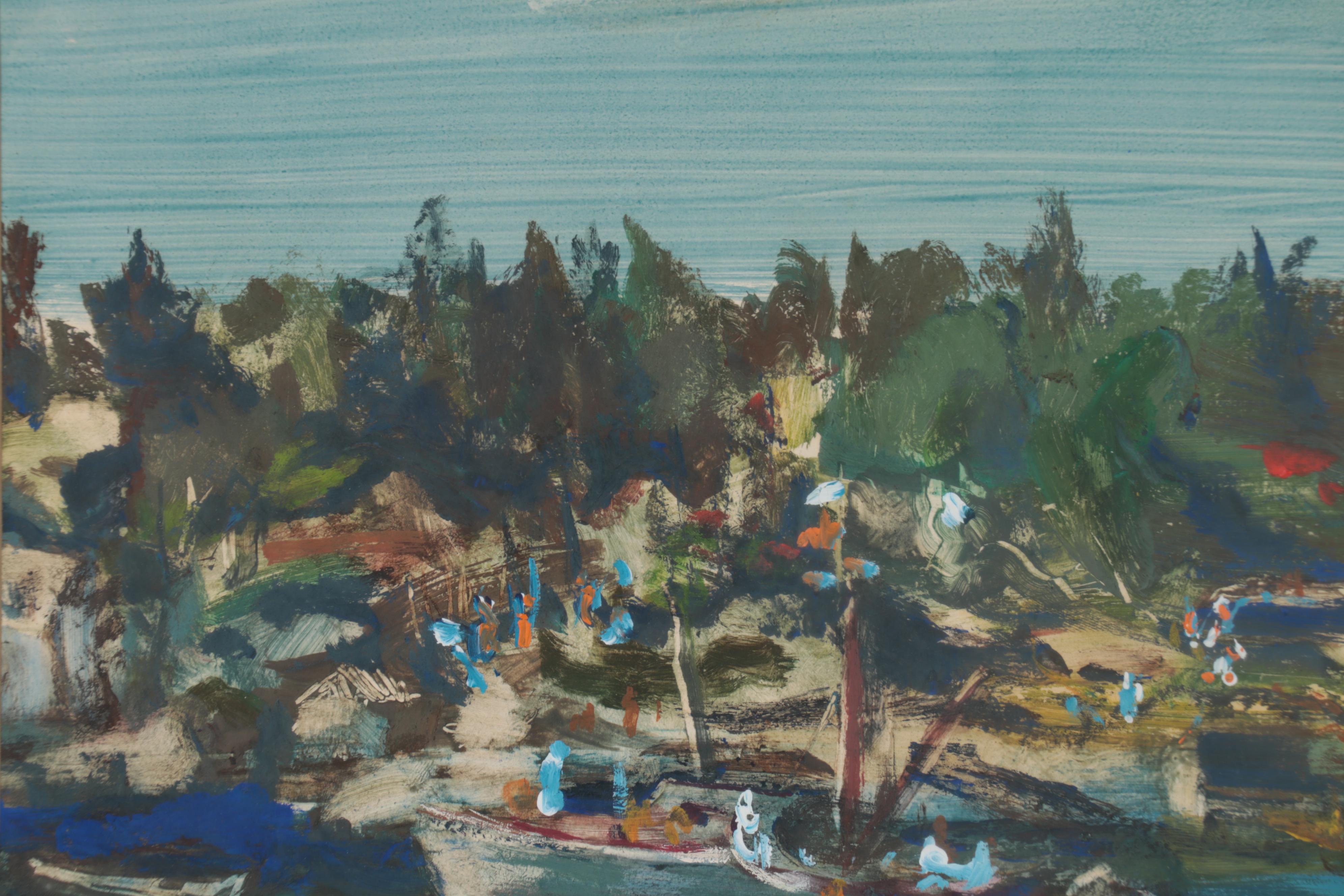 Paul Chidlaw Landscape Watercolor Painting, 1966