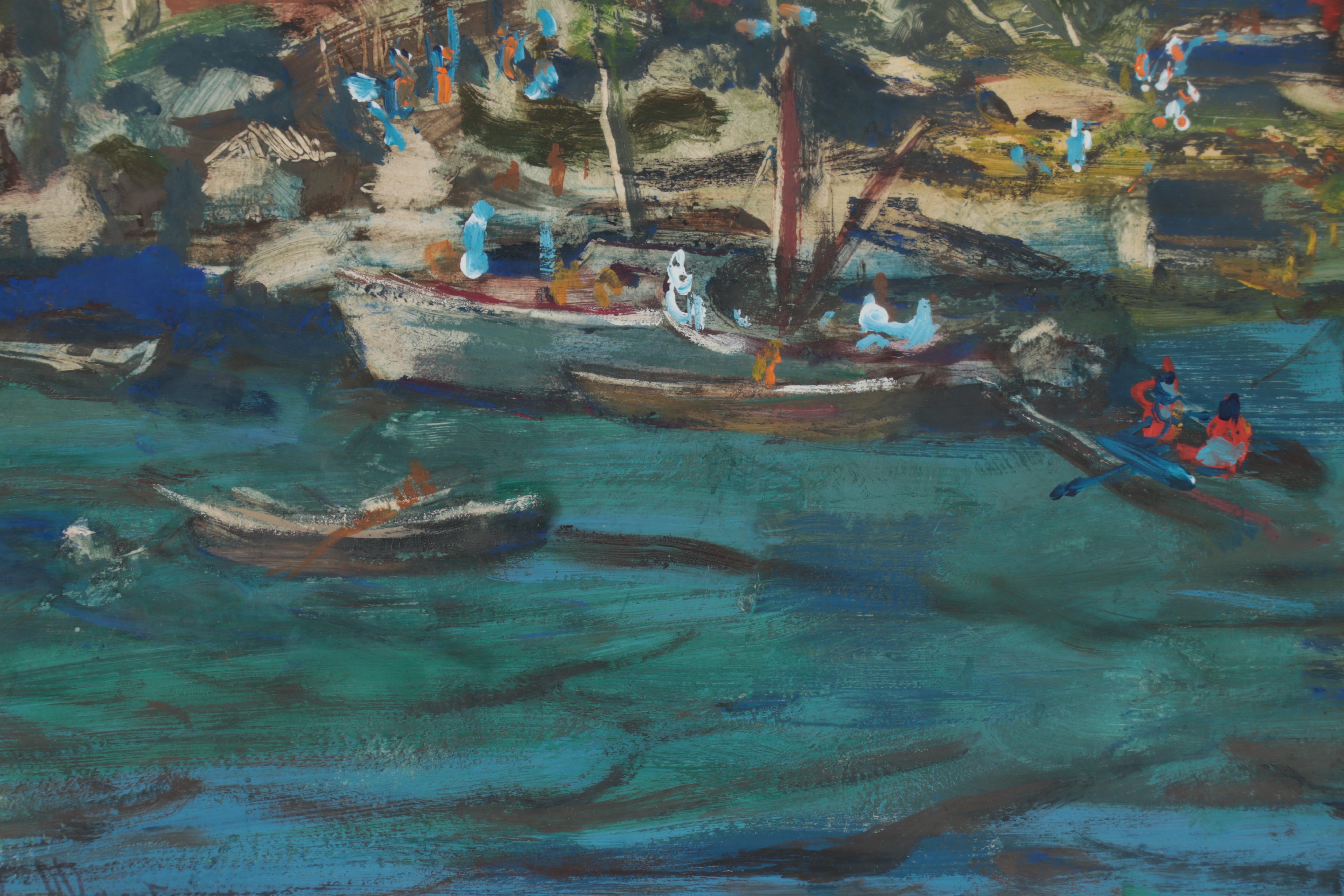 Paul Chidlaw Landscape Watercolor Painting, 1966