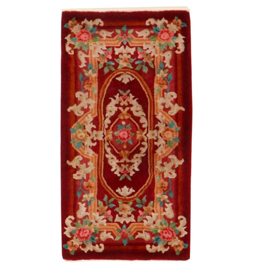 2'1 x 4' Hand-Knotted Chinese French Style Accent Rug