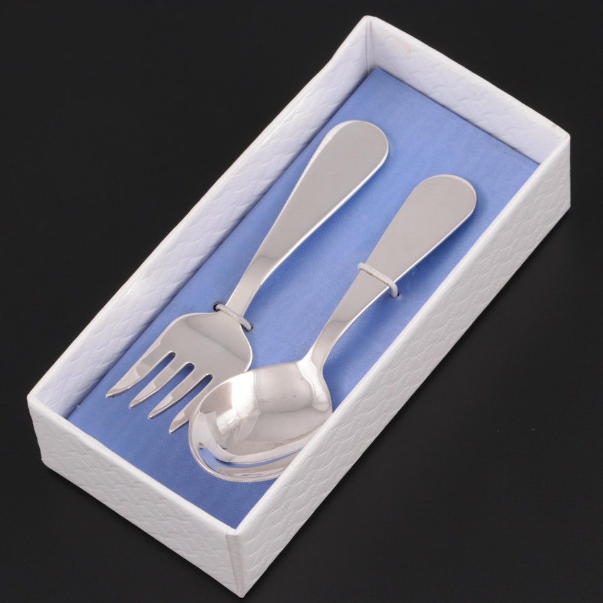 Marathon Co. Sterling Silver Baby Fork and Spoon Set