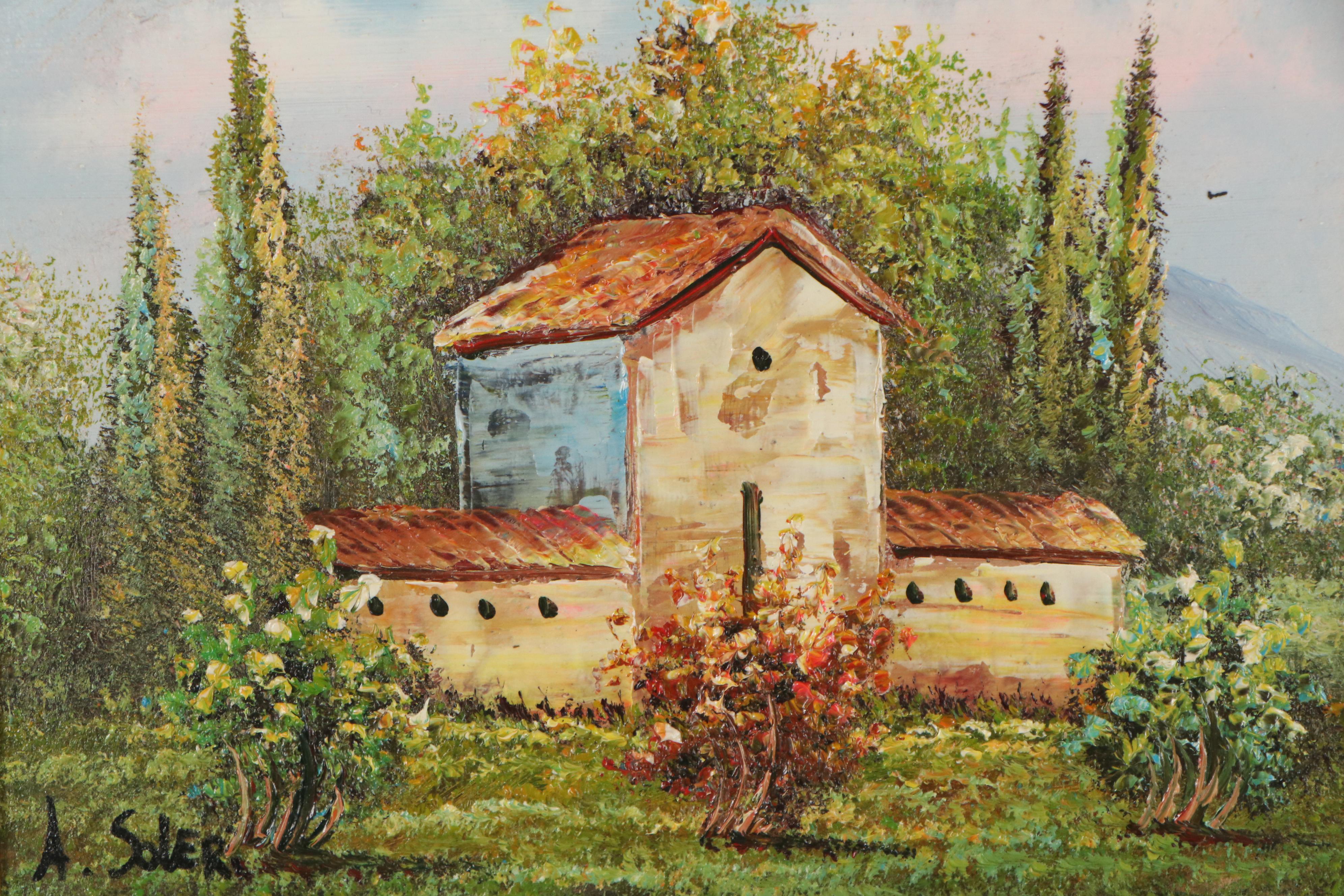 Aldo Soleri Oil Painting "Paesaggio"
