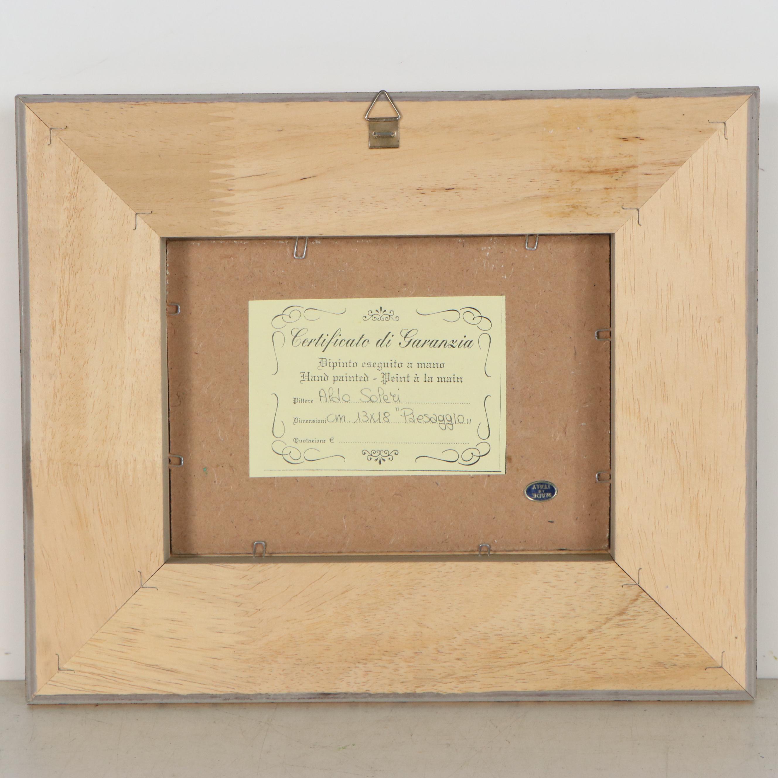 Aldo Soleri Oil Painting "Paesaggio"