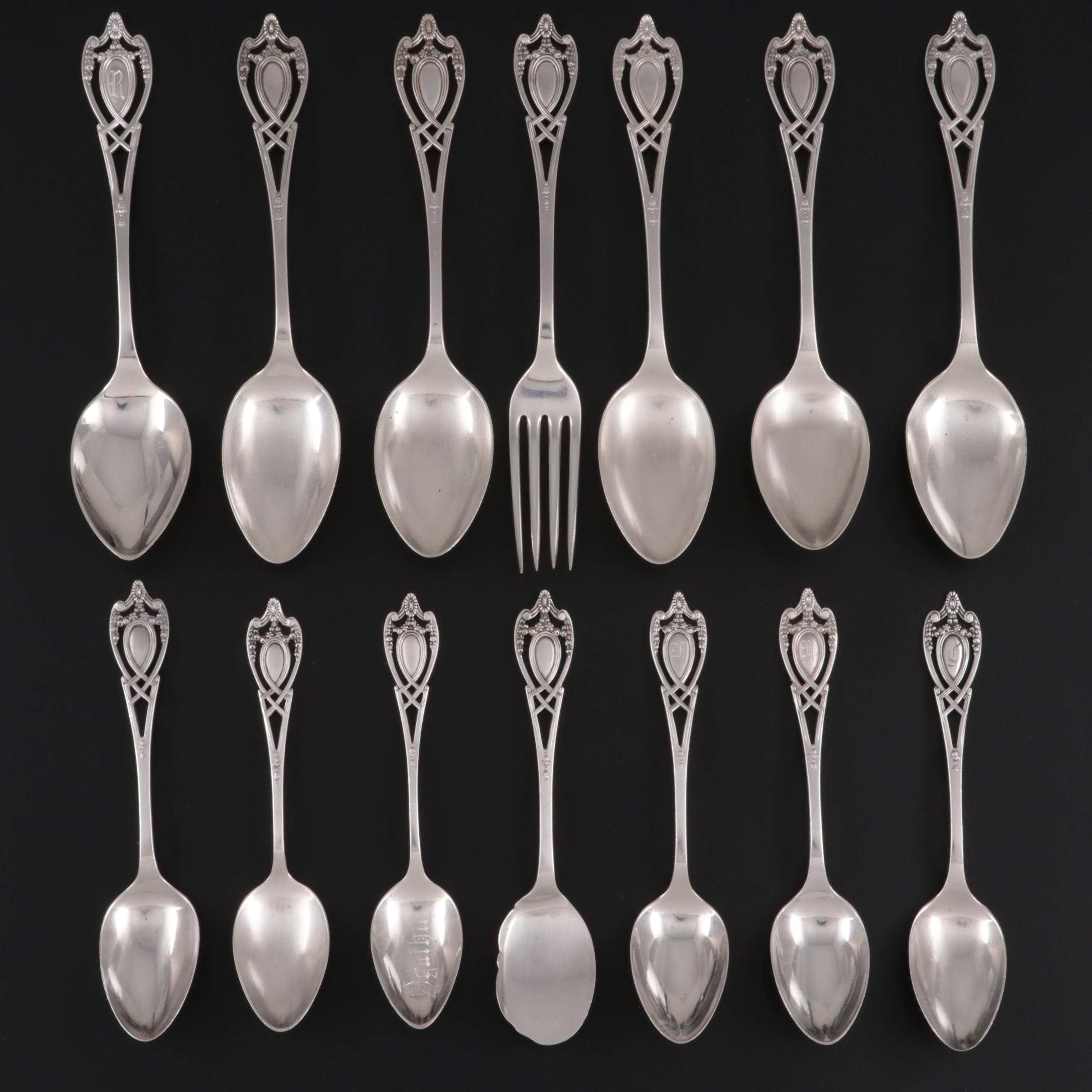 Rogers, Lunt & Bowlen "Monticello"  Sterling Silver Spoons and Fork
