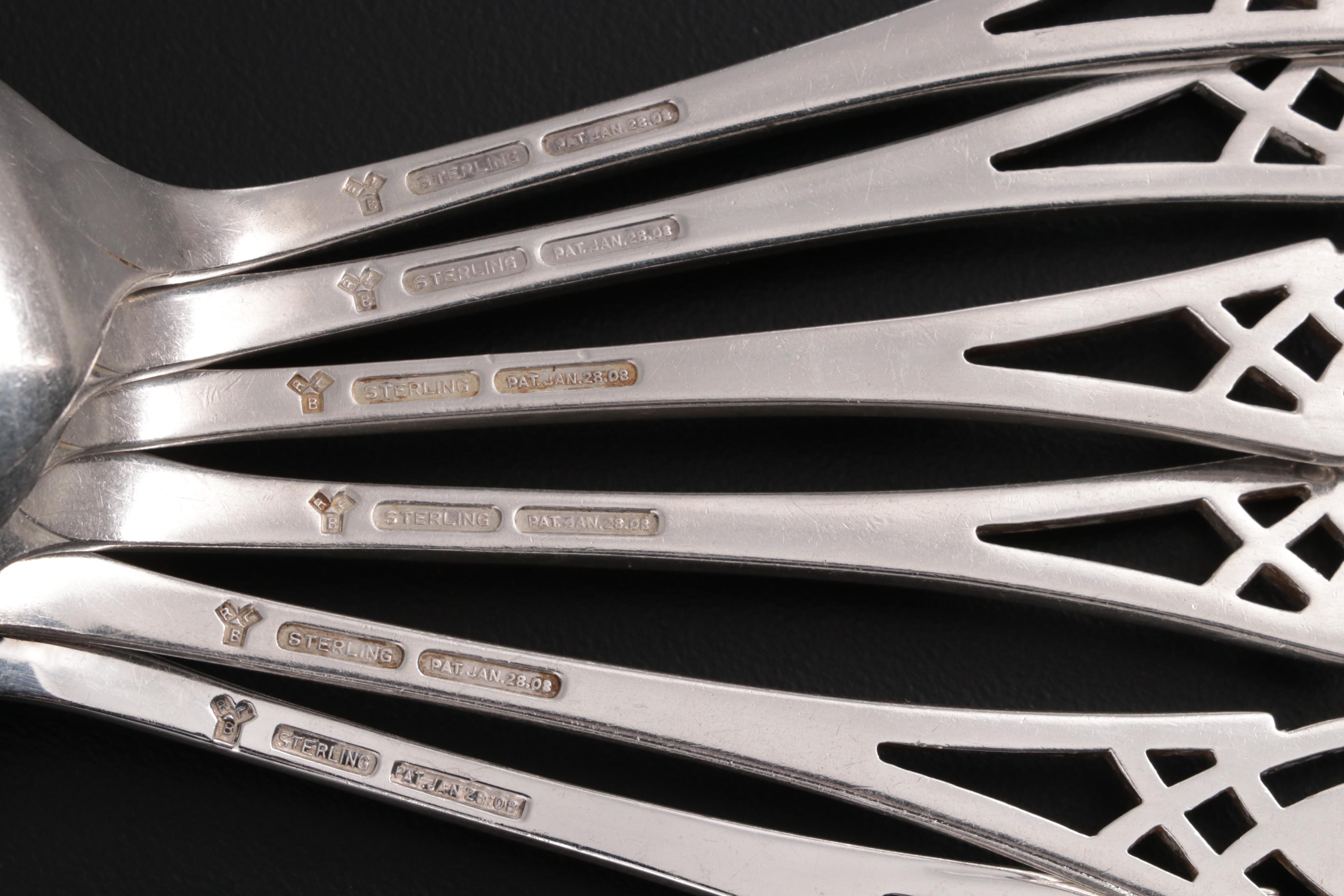 Rogers, Lunt & Bowlen "Monticello"  Sterling Silver Spoons and Fork