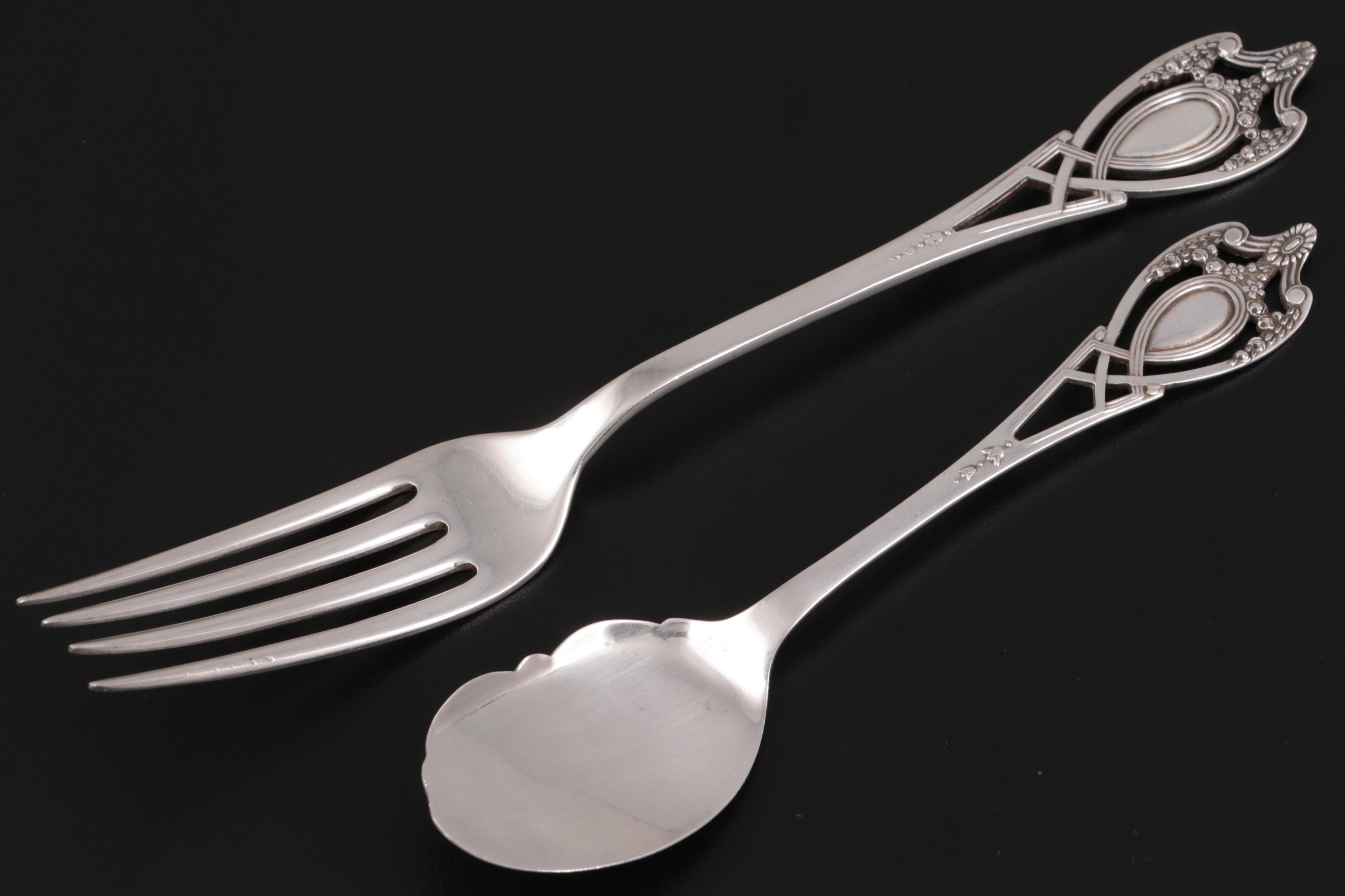 Rogers, Lunt & Bowlen "Monticello"  Sterling Silver Spoons and Fork