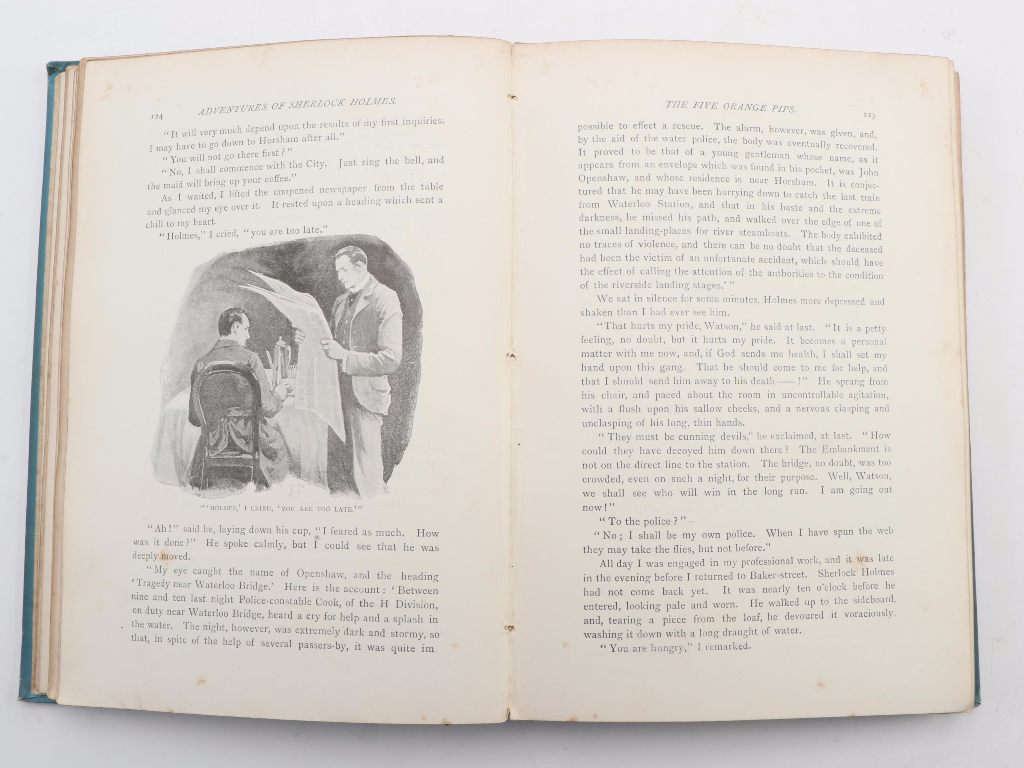 First UK Edition "The Adventures of Sherlock Holmes" by A. C. Doyle, 1892