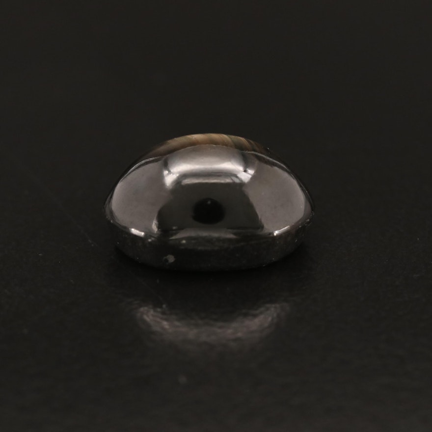 Loose Oval Black Star Sapphire Cabochon