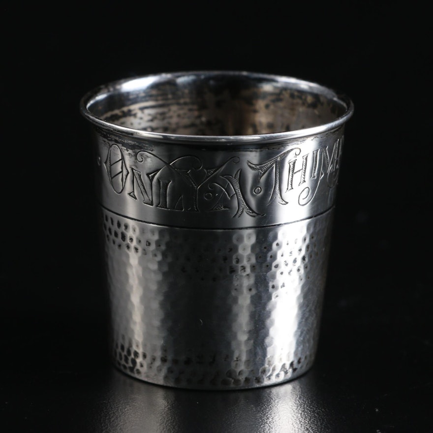 Webster "Only a Thimble Full" Sterling Silver Shot Glass