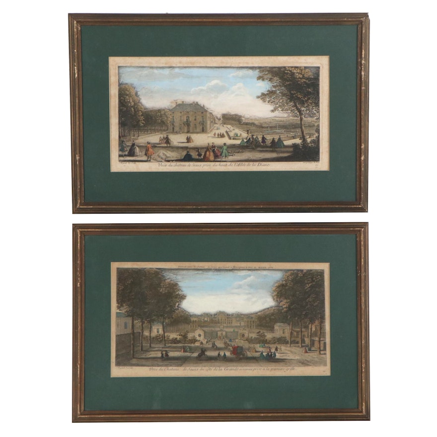 Hand-Colored Engravings after Jacques Rigaud