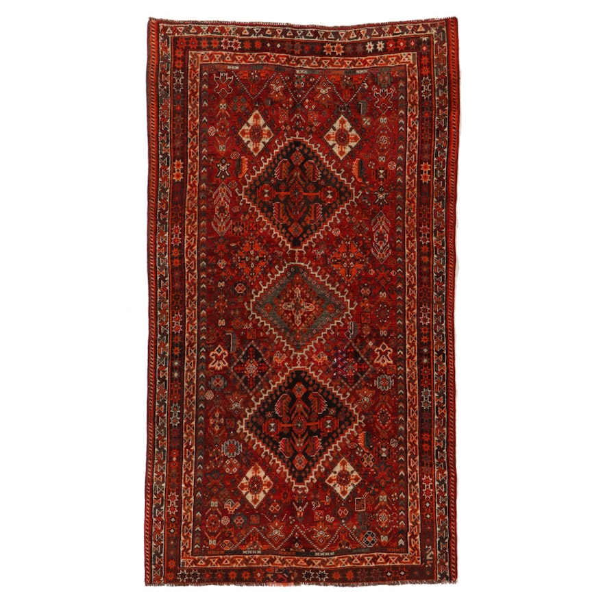 4'9 x 8'7 Hand-Knotted Persian Shiraz Luri Area Rug