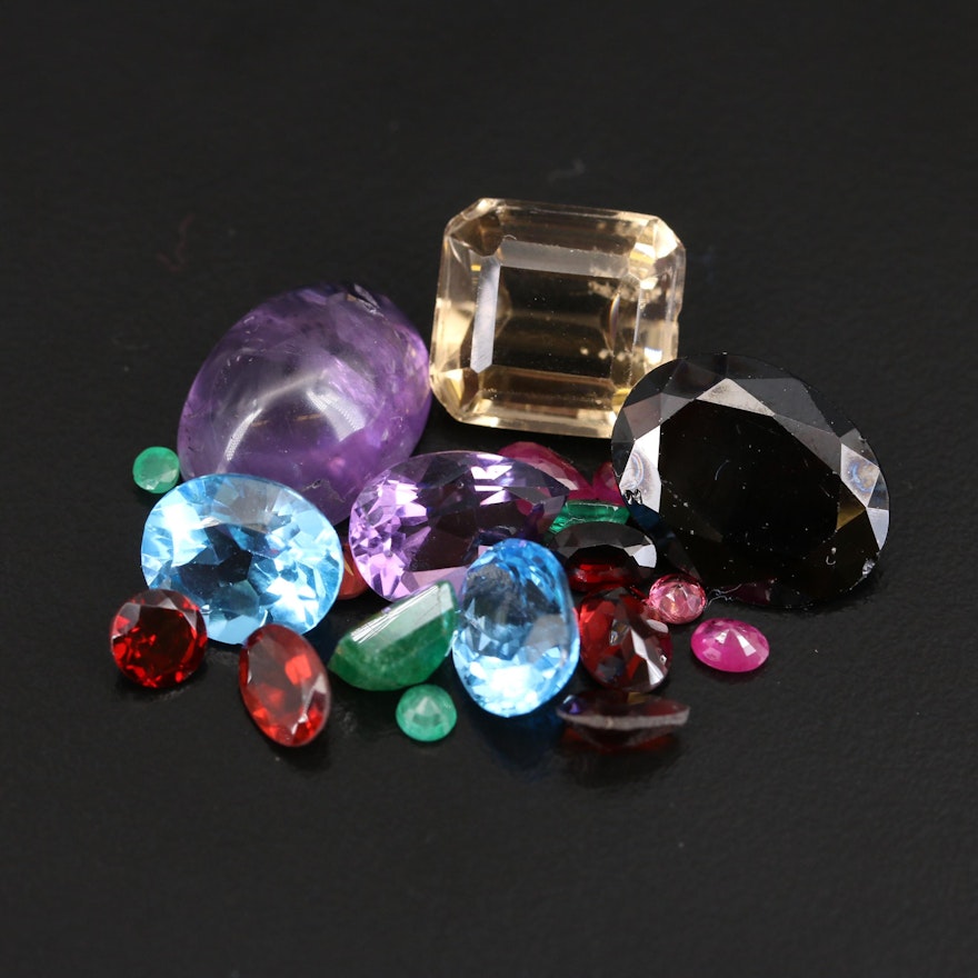 Loose 45.70 CTW Amethyst, Citrine, Garnet and Additional Gemstones