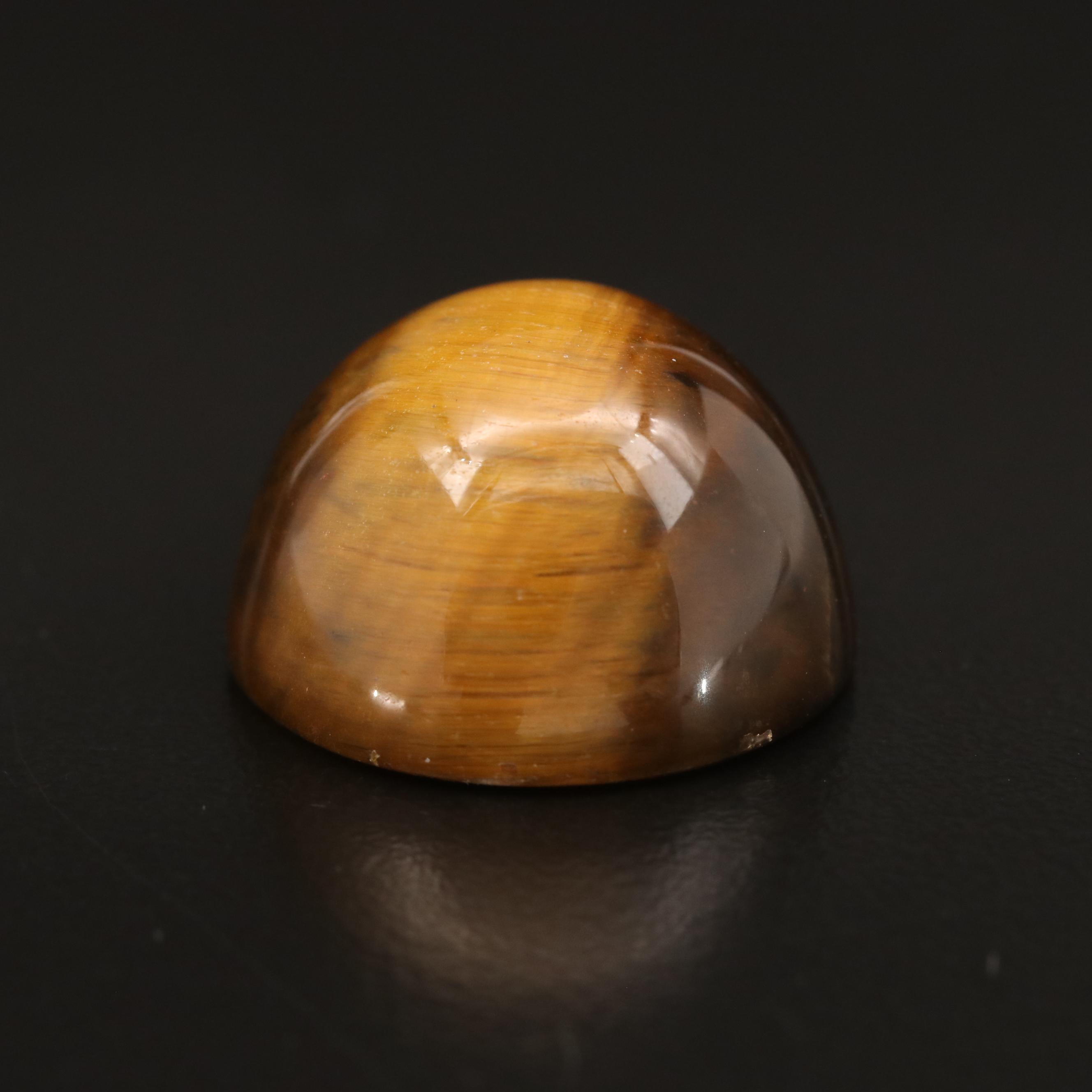 Loose Round Tiger's Eye Cabochon