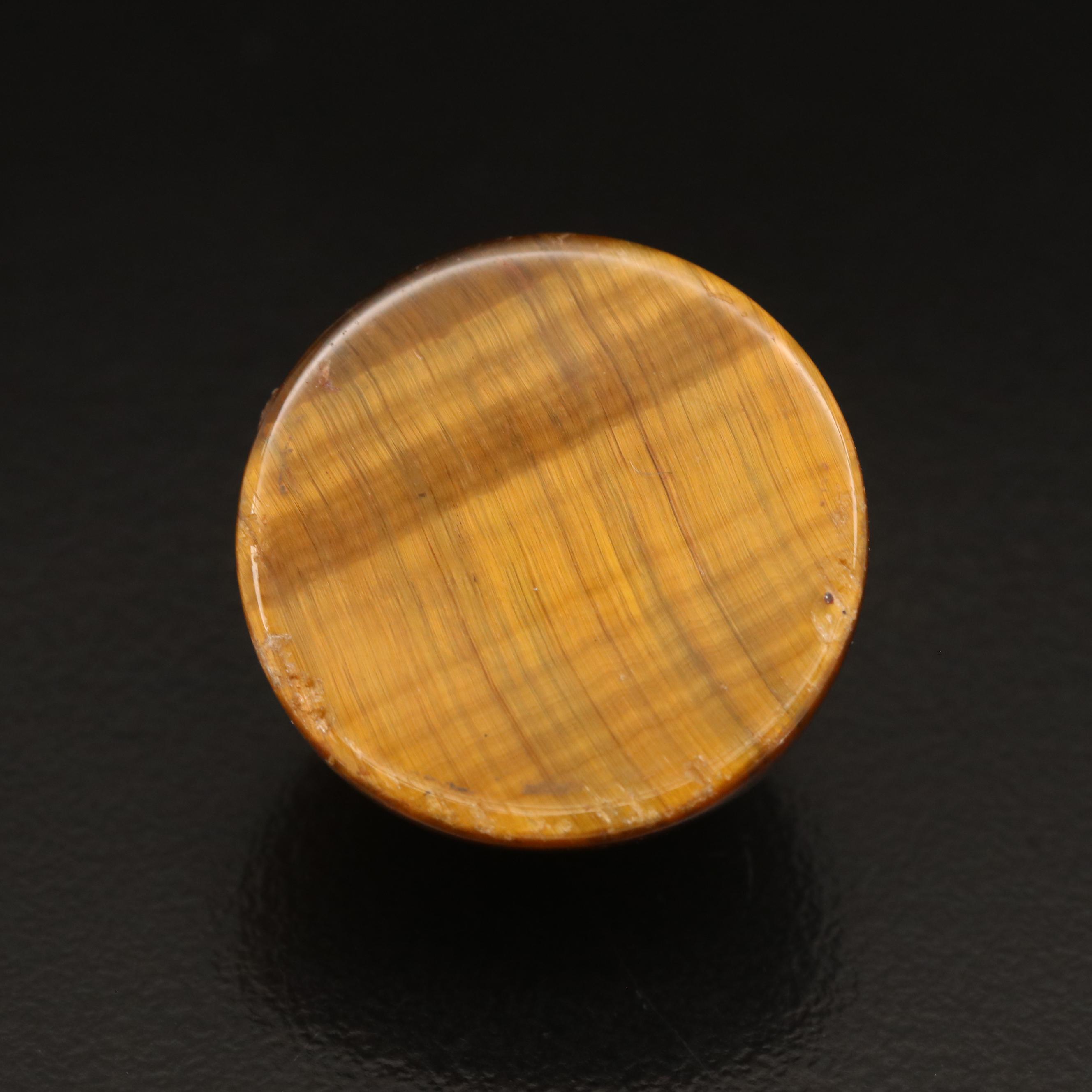 Loose Round Tiger's Eye Cabochon