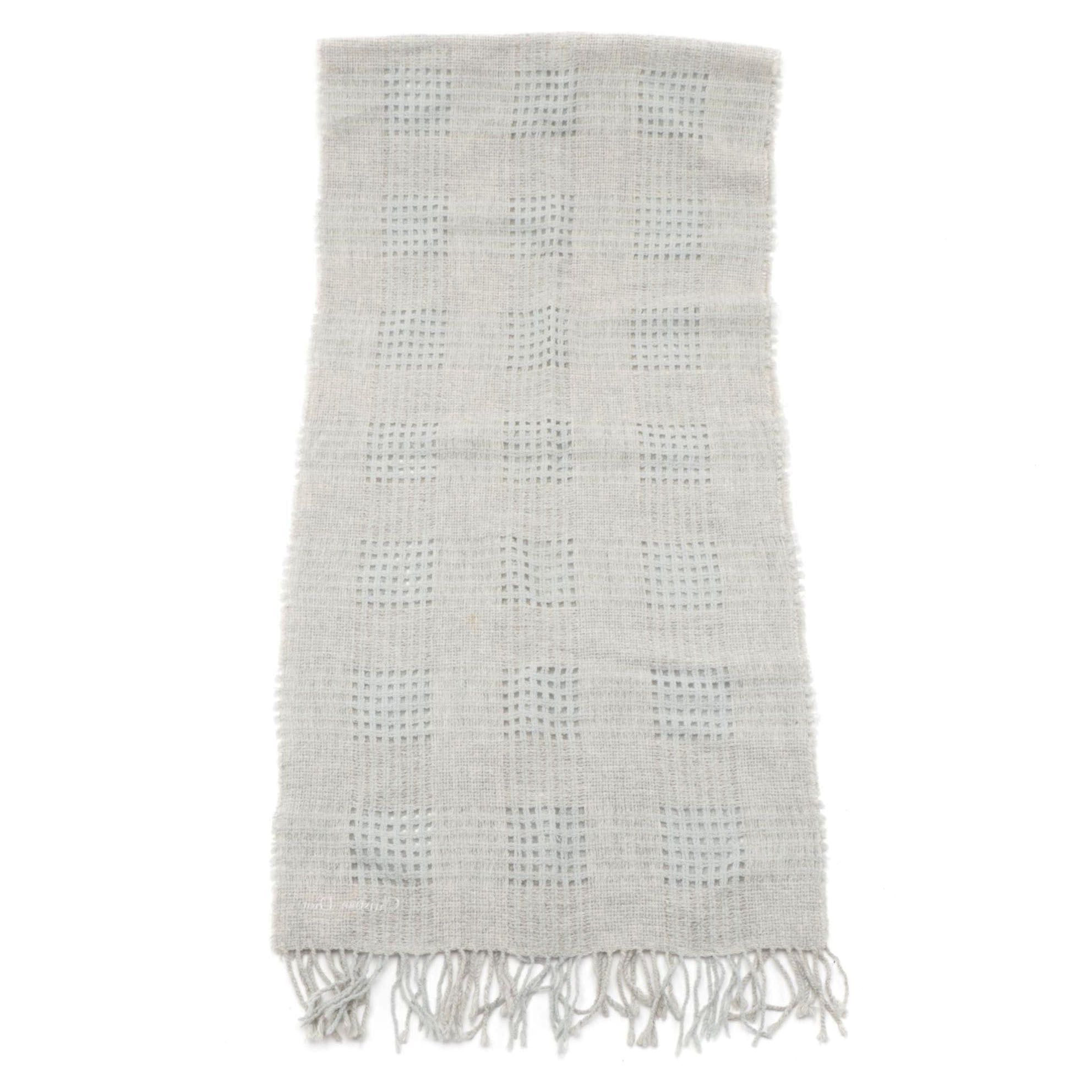 Christian Dior Monsieur Woven Fringed Scarf