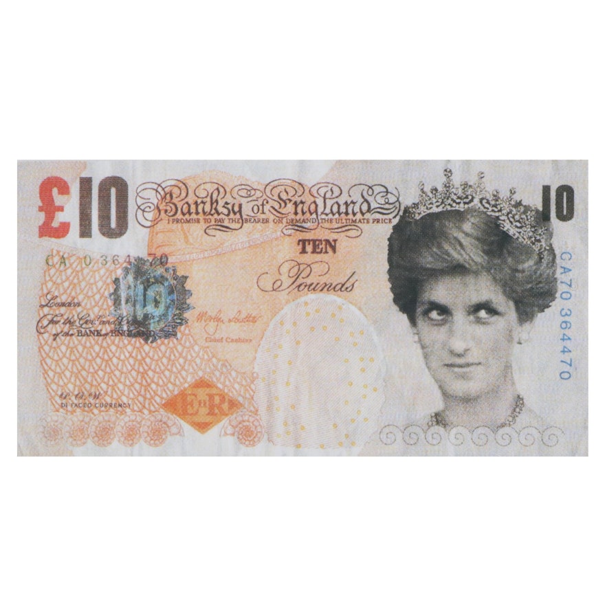 Giclée after Banksy "Di-Faced Tenner," 21st Century