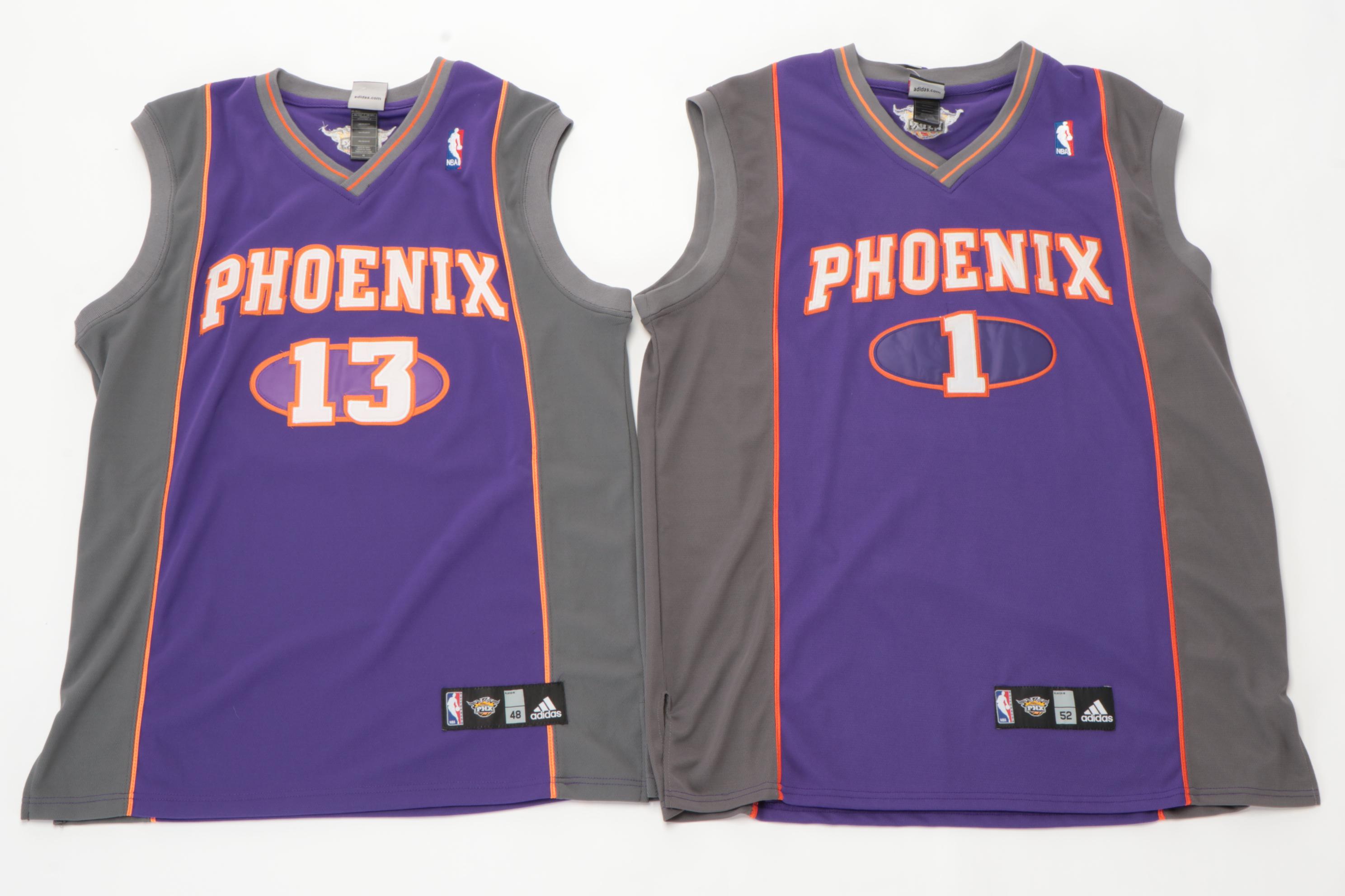 Steve Nash and Amar'e Stoudemire Signed Adidas Charlotte Hornets Jerseys, COAs